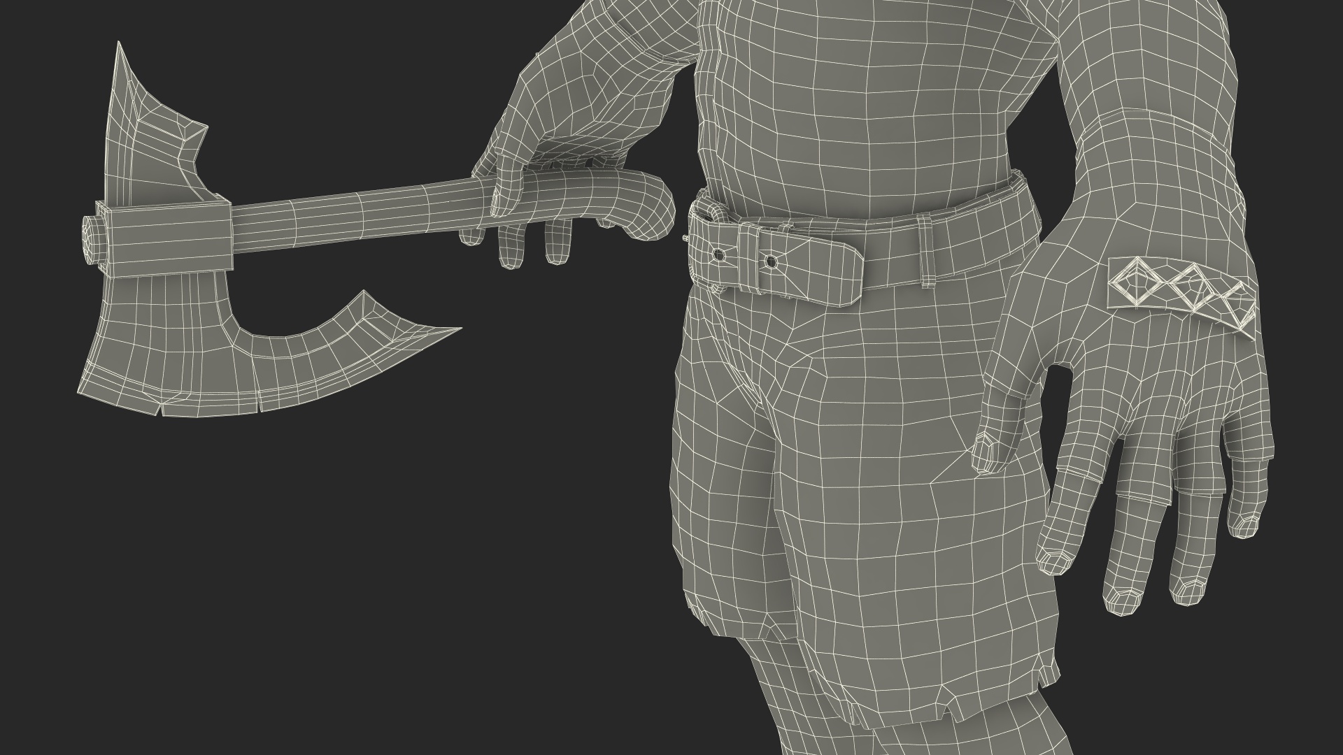 Green Orc Warrior 3D