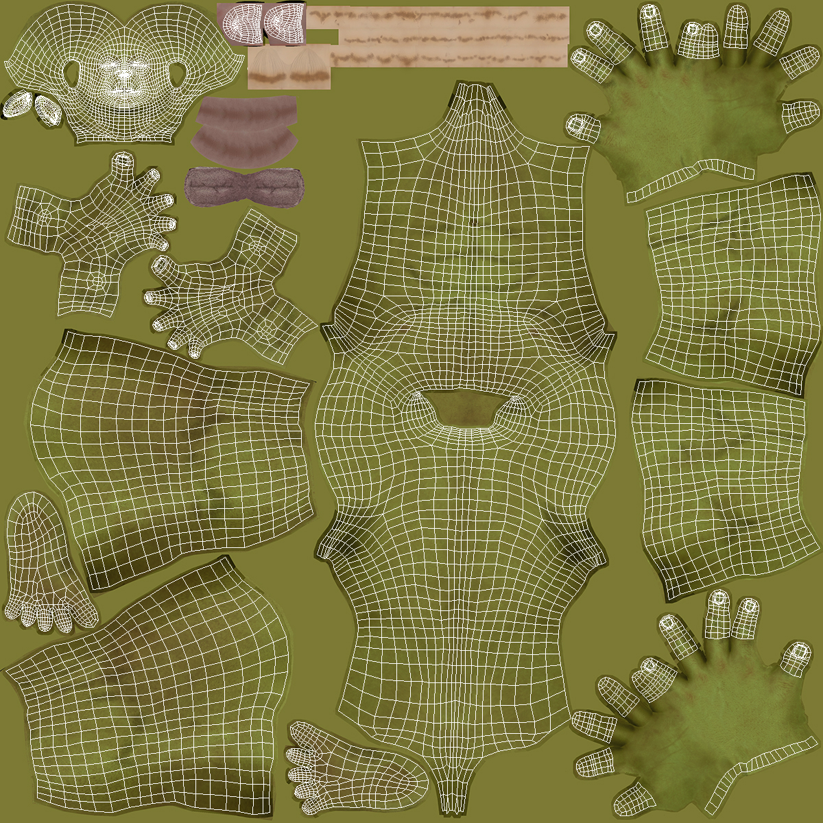 Green Orc Warrior 3D