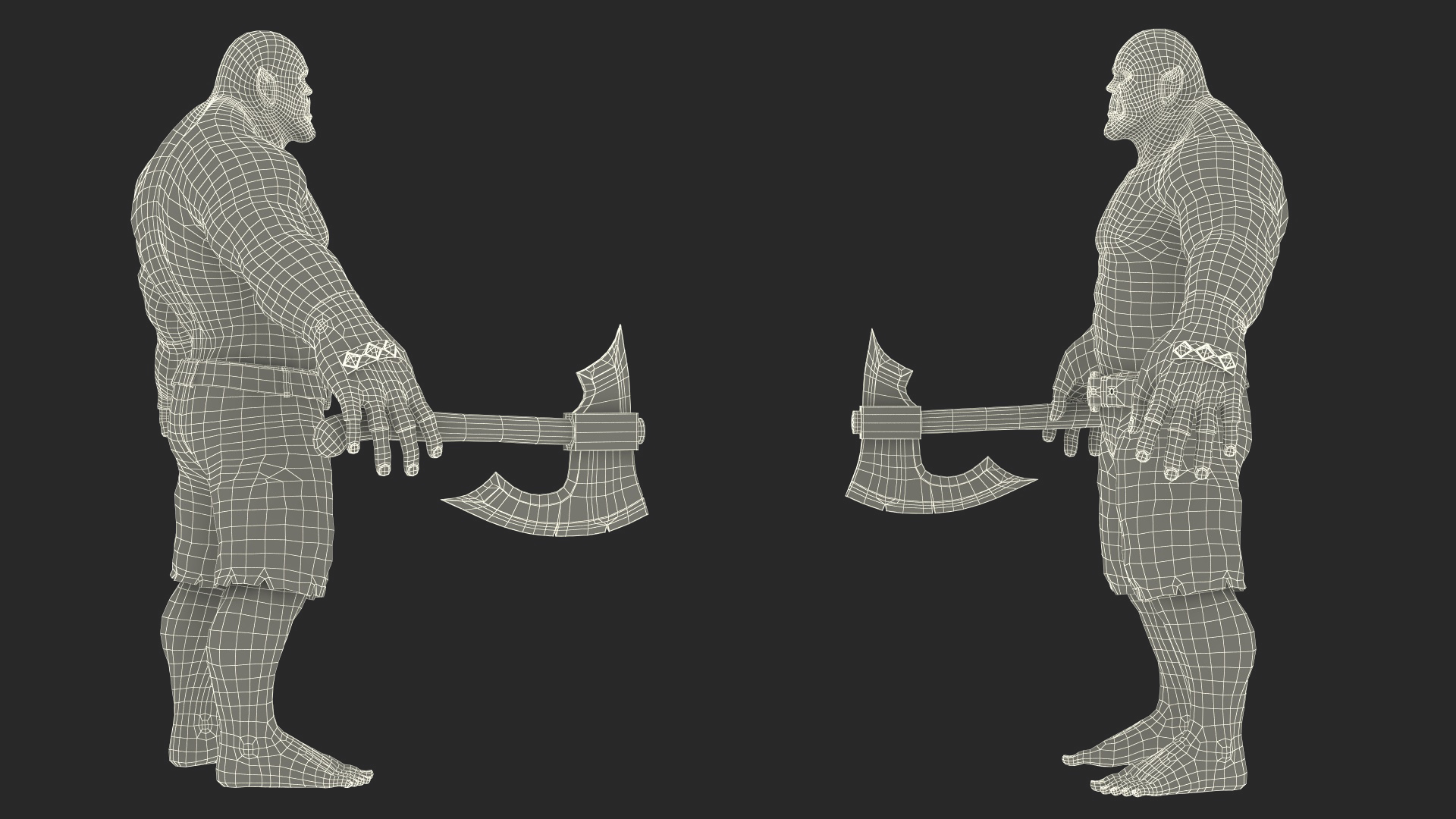 Green Orc Warrior 3D