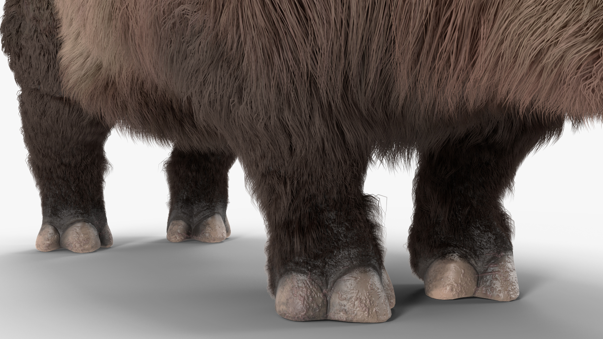 Elasmotherium Rigged Fur 3D model