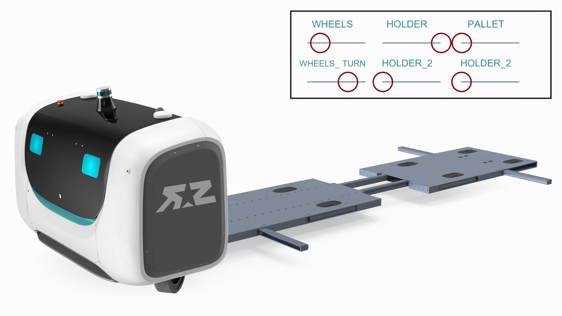 3D model Parking Robot Stan Rigged