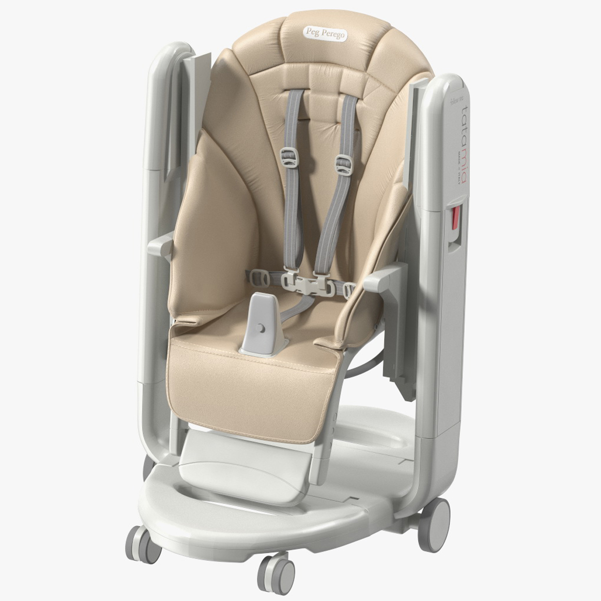 3D Baby High Chair Tatamia Horizontal Beige Rigged for Maya