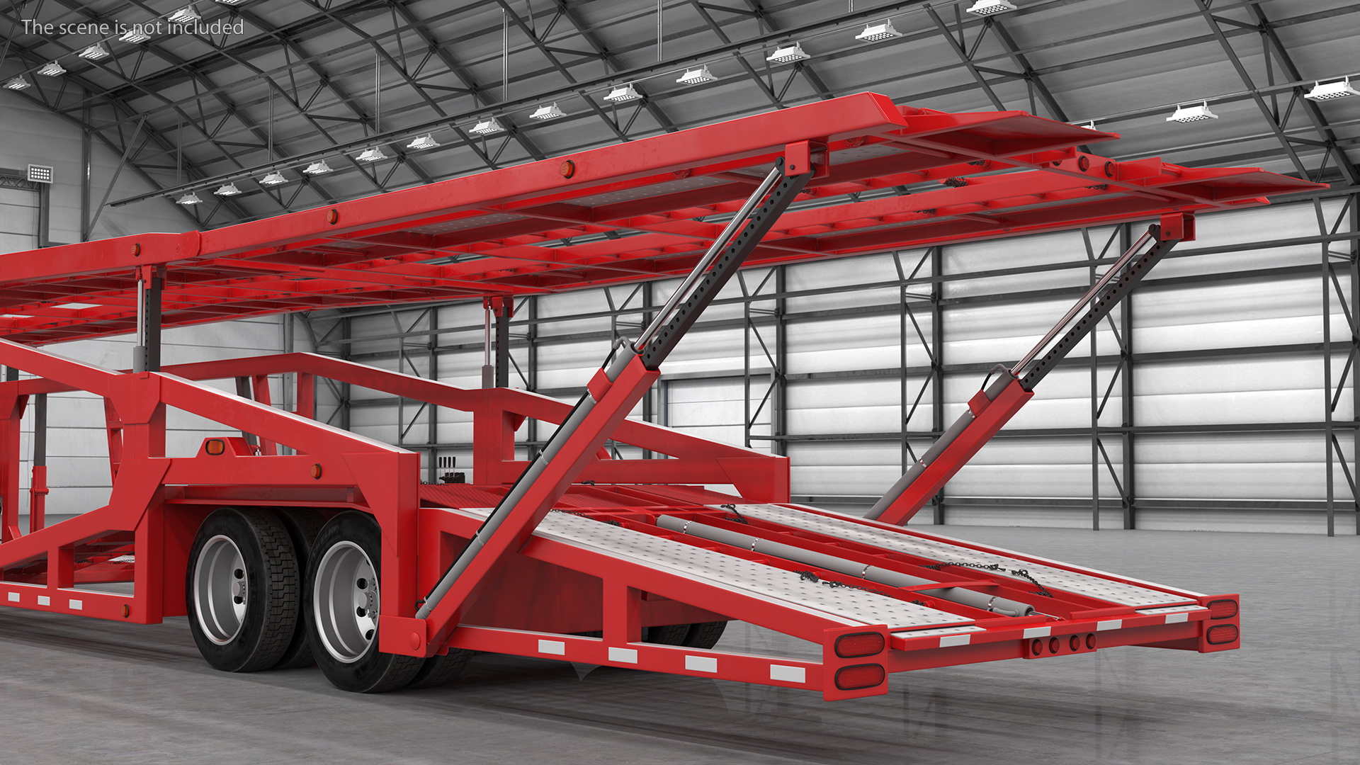 Volvo VNL 860 Truck with Sun Valley Car Carrier Rigged 3D model