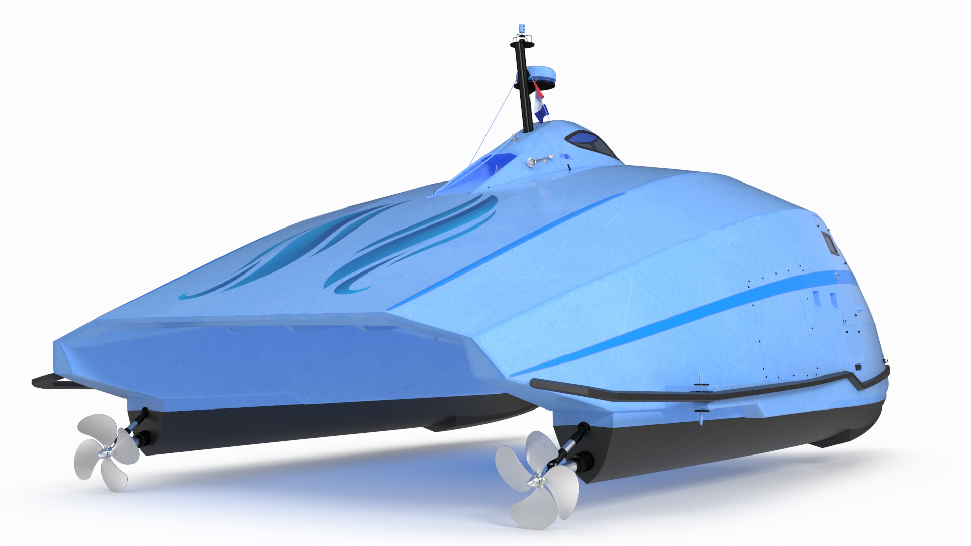 3D Catamaran Ferry Generic model
