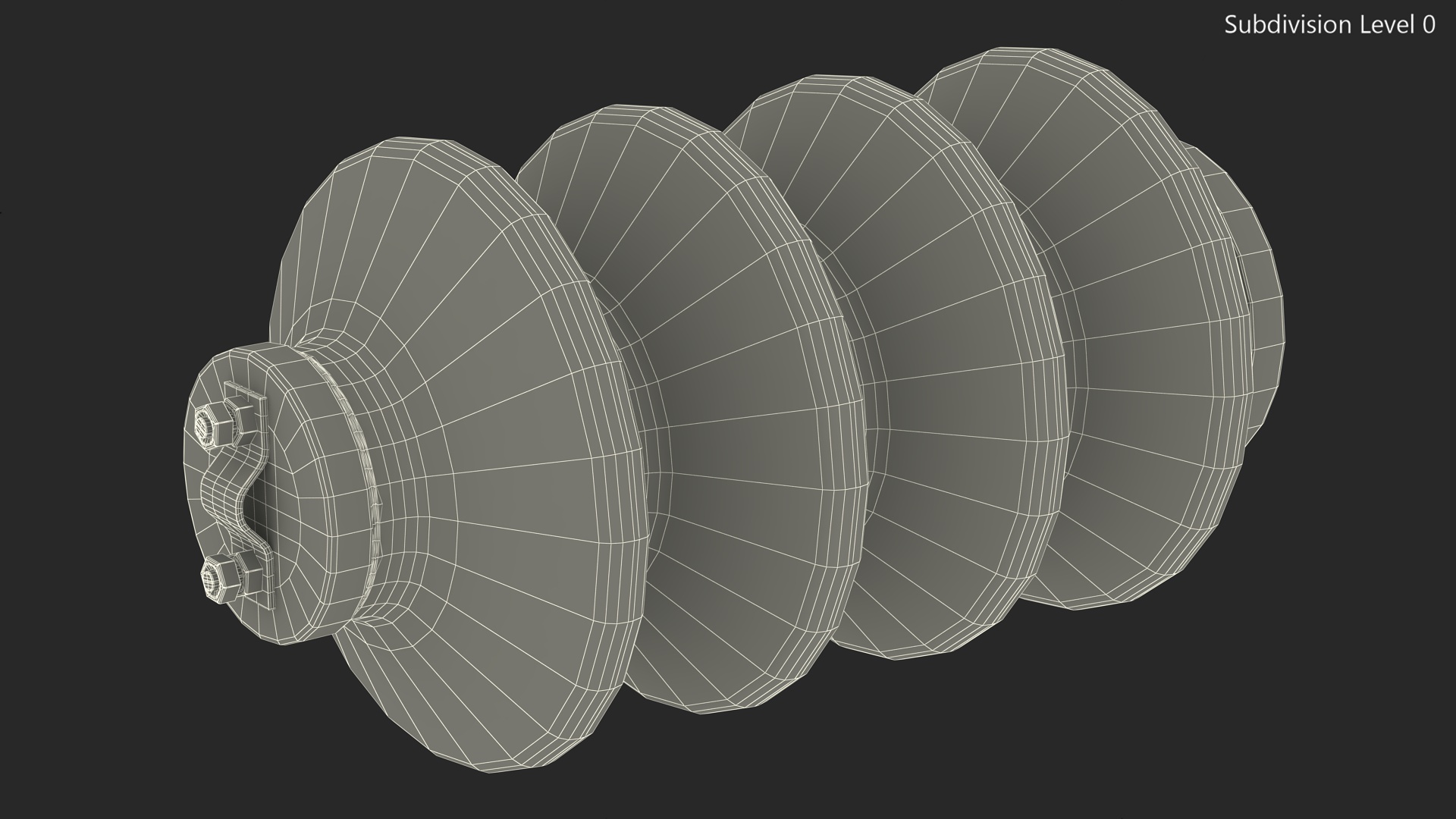 High Voltage Porcelain Insulator 3D