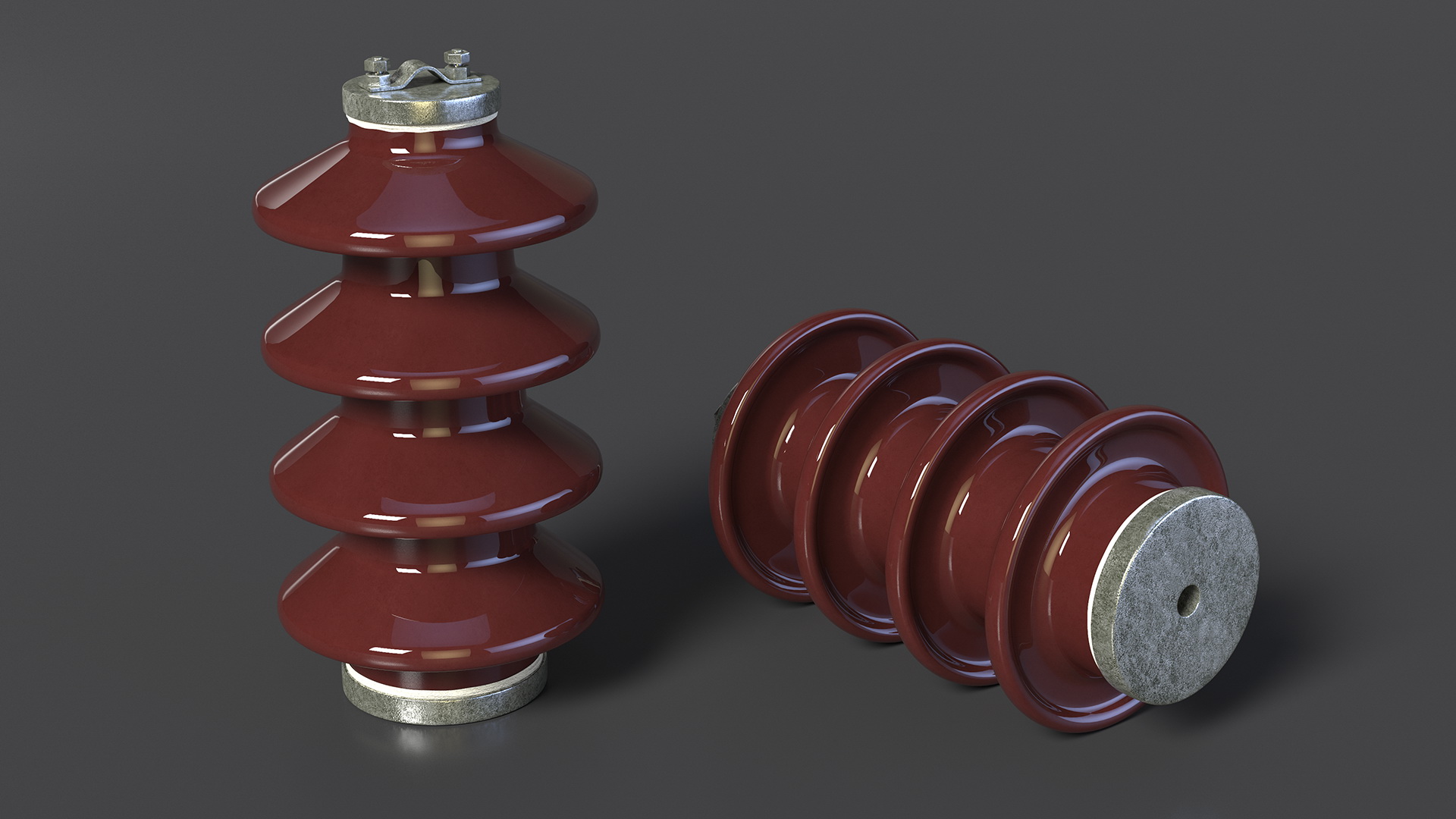High Voltage Porcelain Insulator 3D