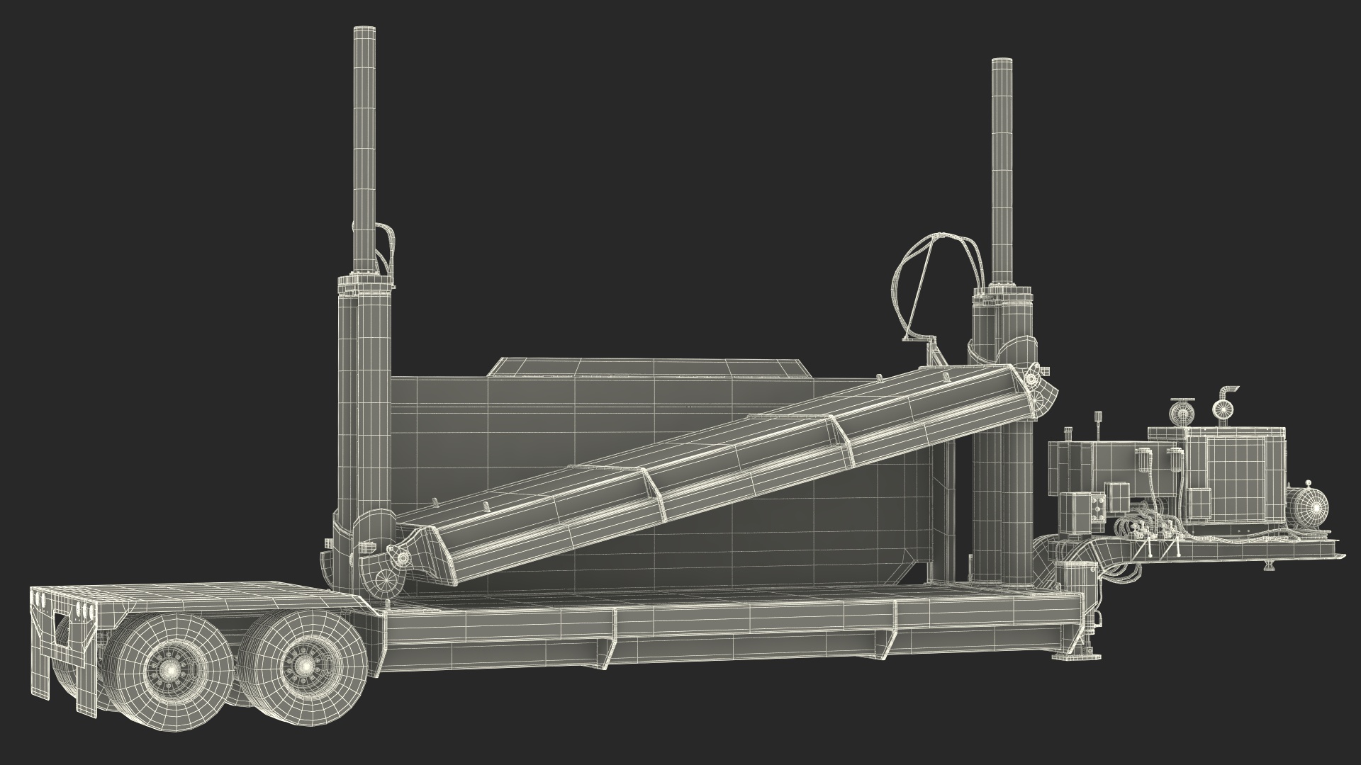 Portable Car Crusher Yellow Rigged 3D model