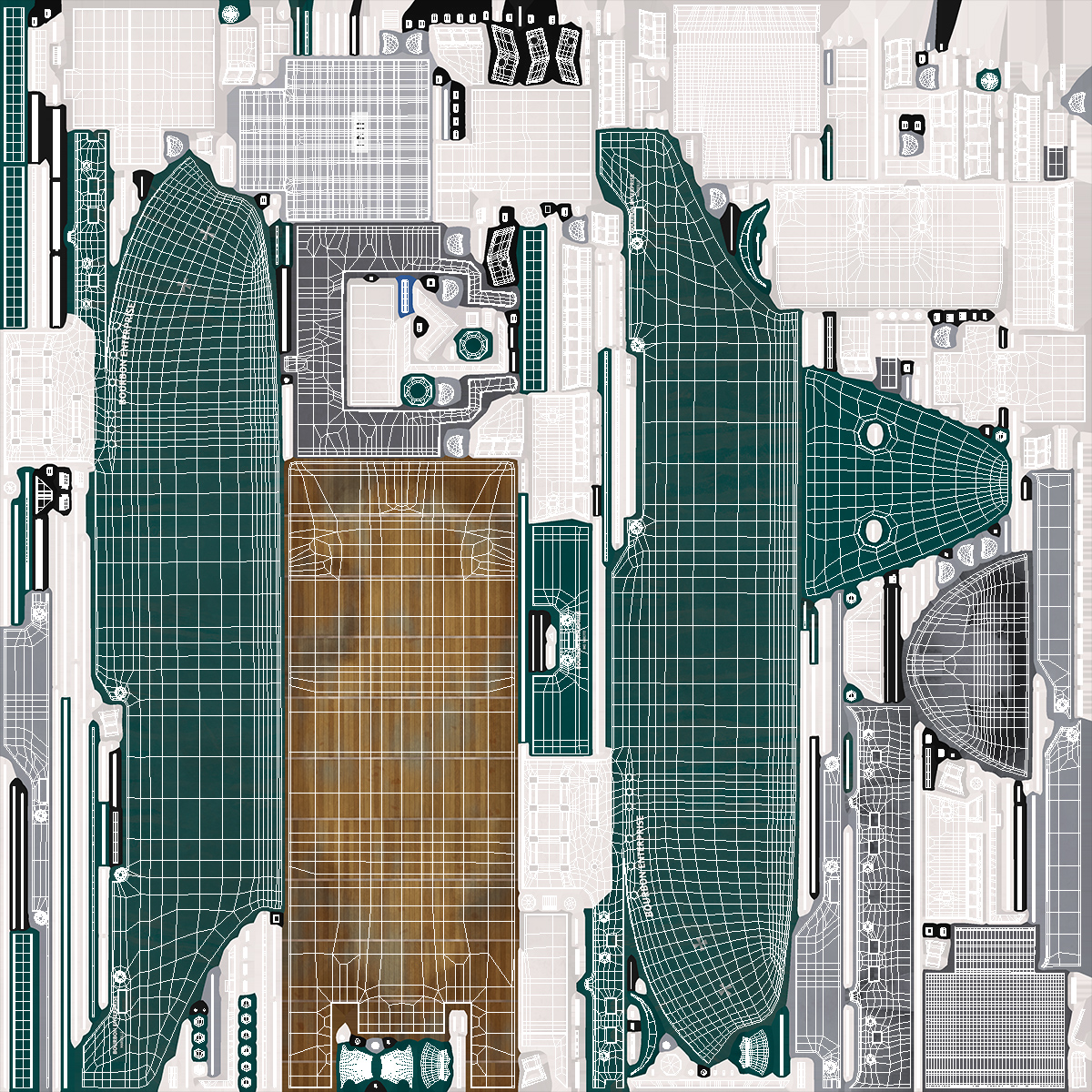 Construction Vessel Bourbon Enterprise Green 3D model