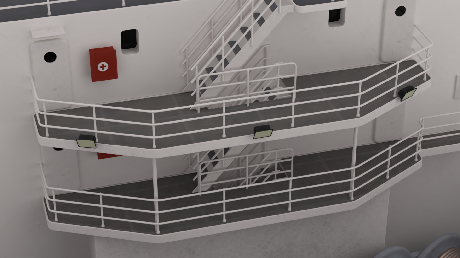 Construction Vessel Bourbon Enterprise Green 3D model