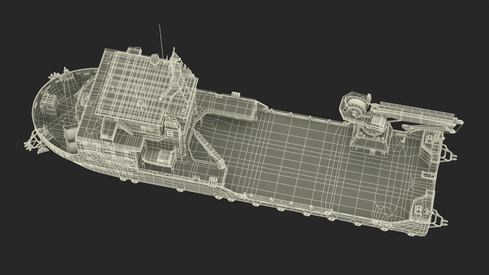 Construction Vessel Bourbon Enterprise Green 3D model