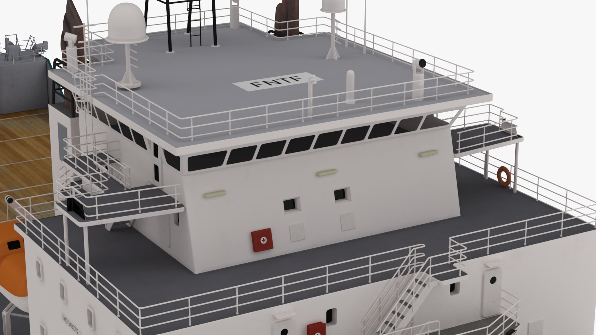 Construction Vessel Bourbon Enterprise Green 3D model