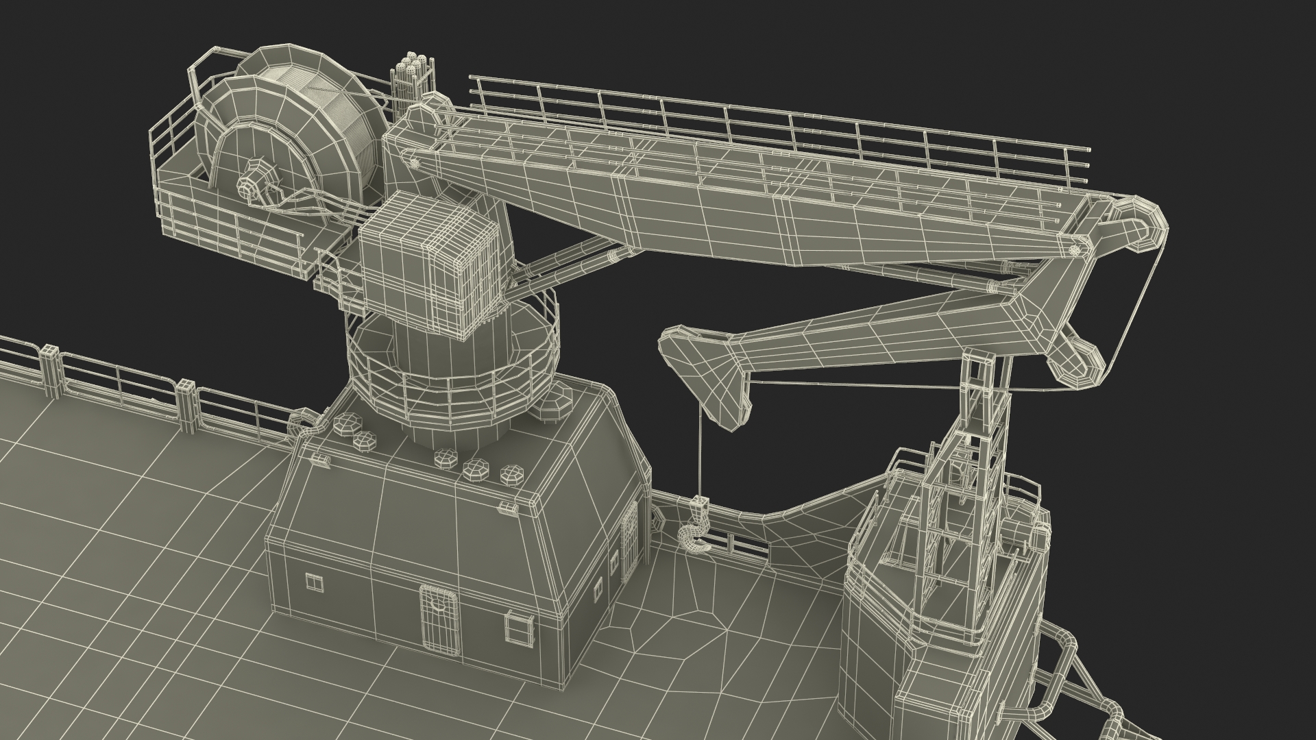 Construction Vessel Bourbon Enterprise Green 3D model