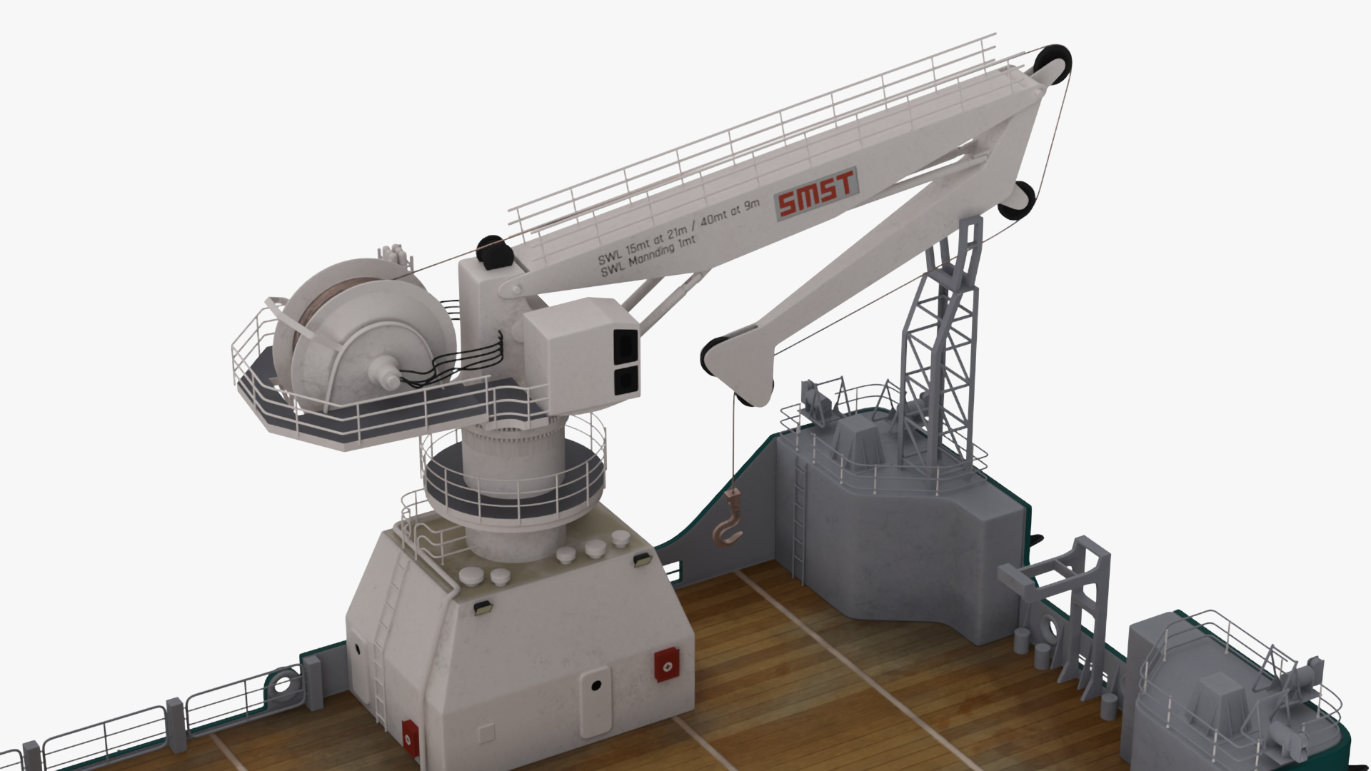 Construction Vessel Bourbon Enterprise Green 3D model