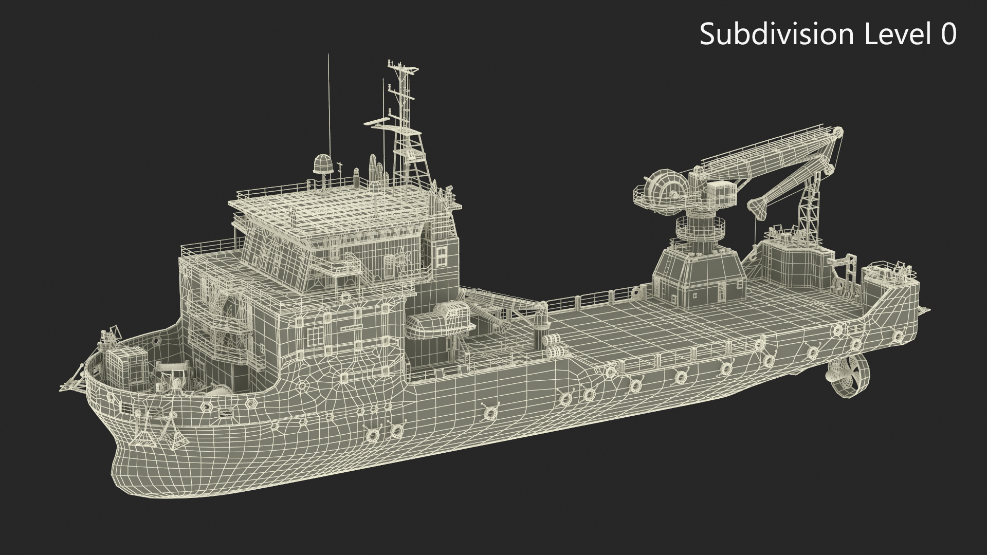 Construction Vessel Bourbon Enterprise Green 3D model