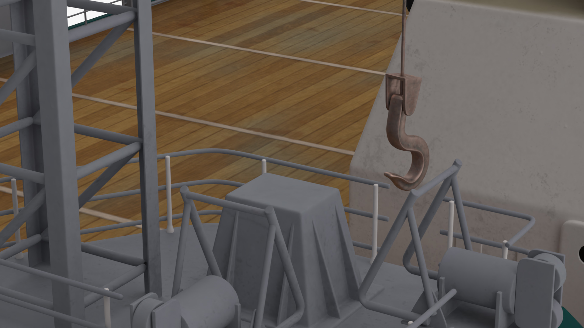 Construction Vessel Bourbon Enterprise Green 3D model