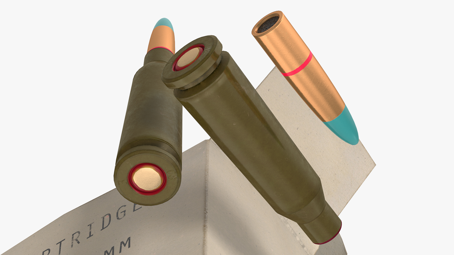Box of 5_45x39mm Intermediate Cartridge 3D model