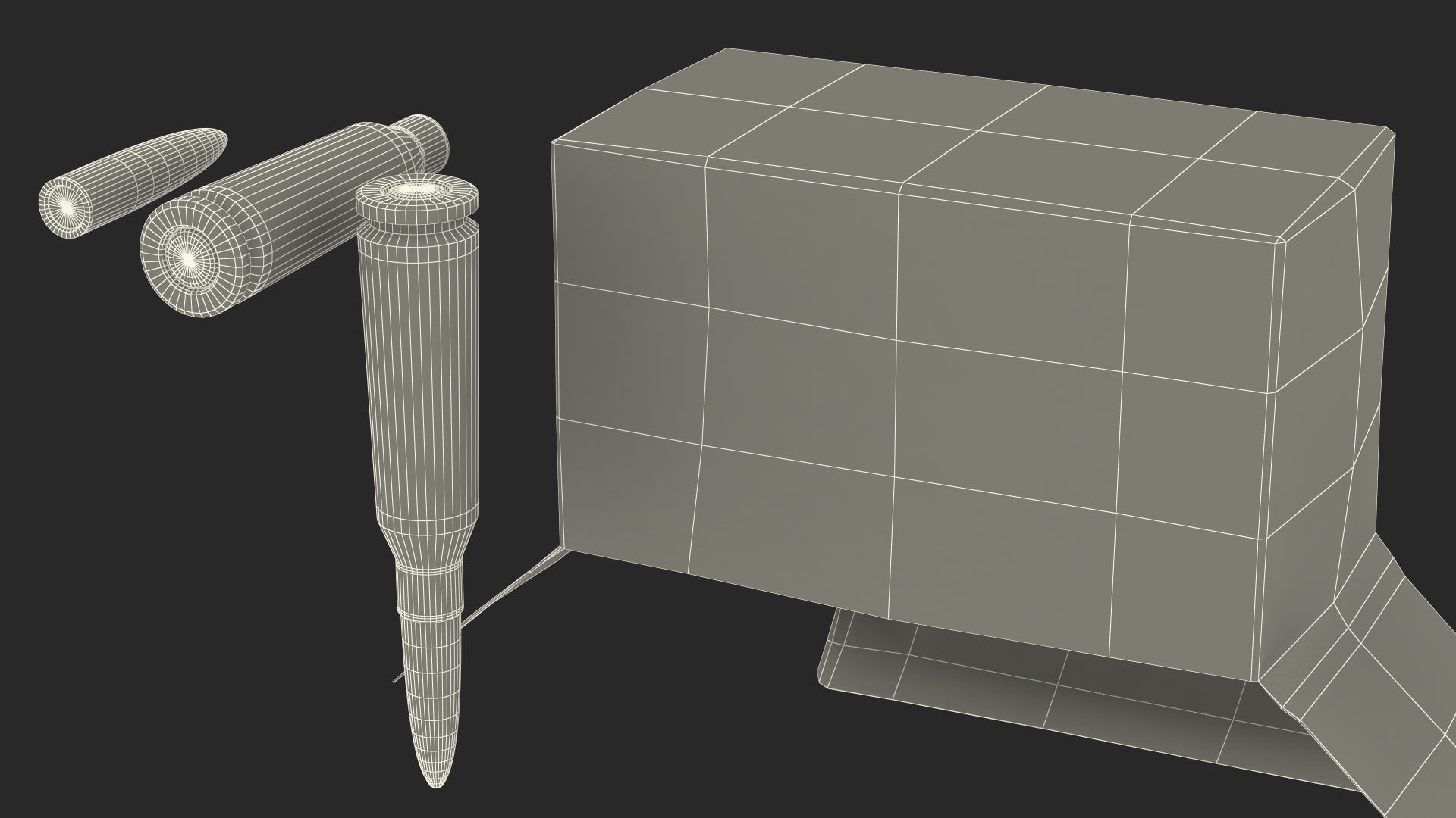 Box of 5_45x39mm Intermediate Cartridge 3D model
