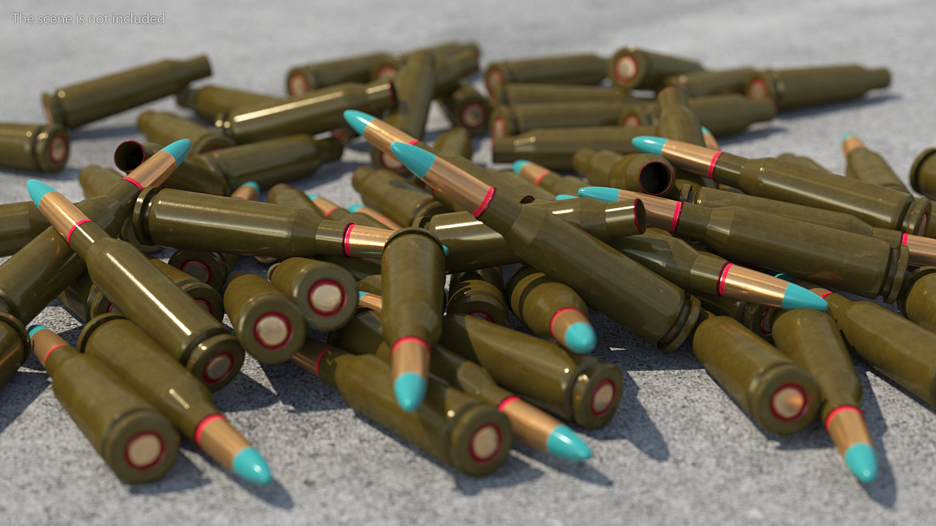 Box of 5_45x39mm Intermediate Cartridge 3D model
