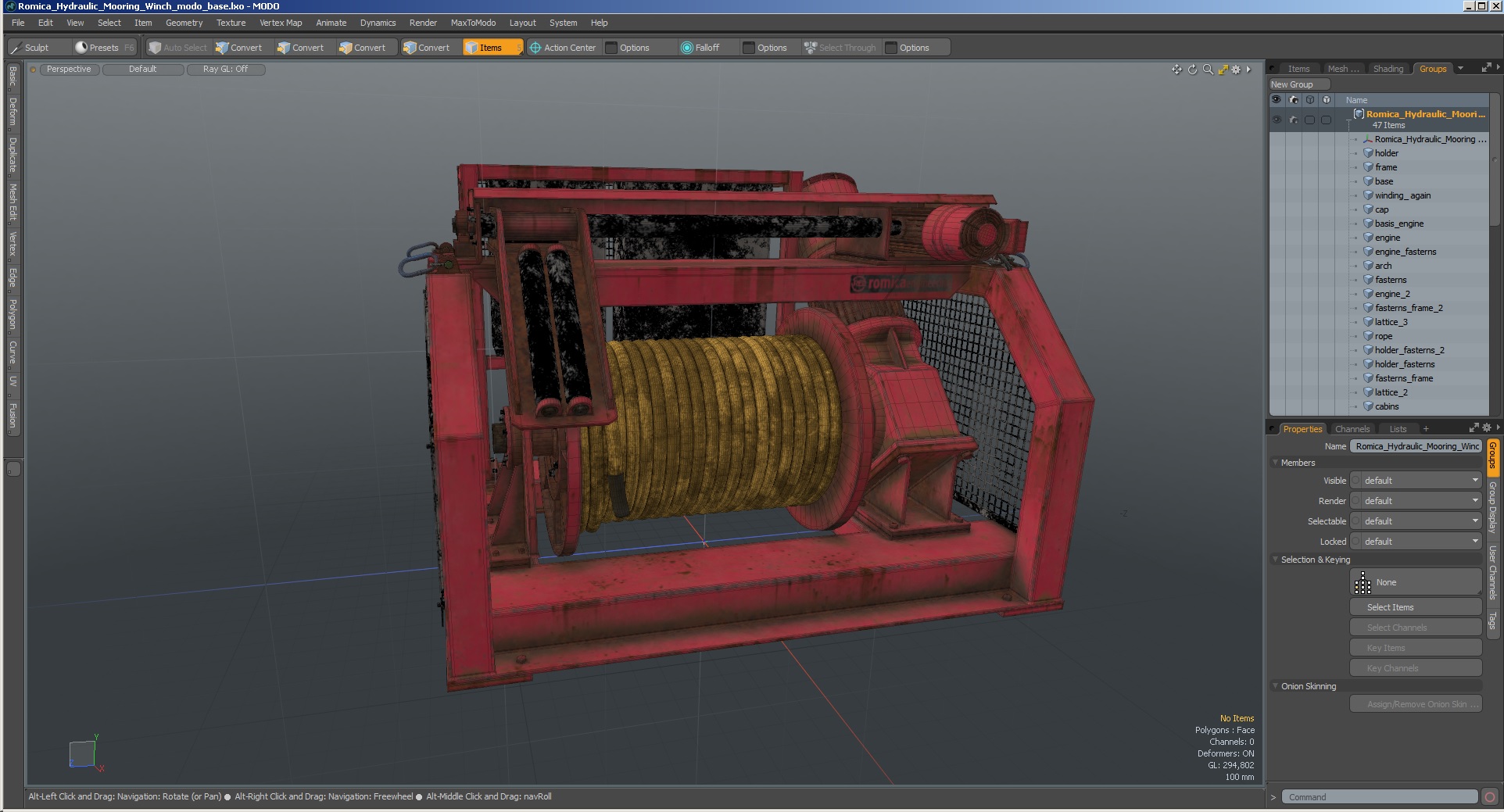 3D model Romica Hydraulic Mooring Winch