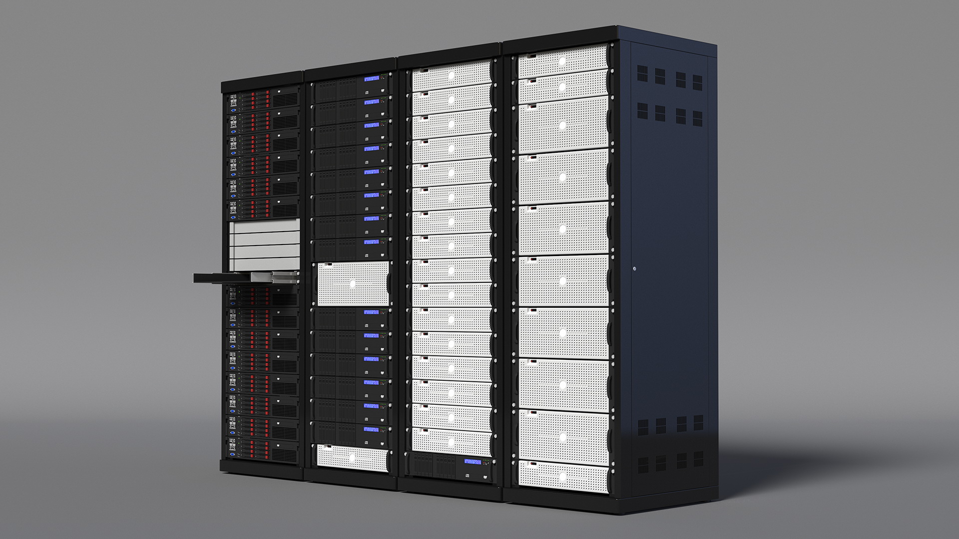 Data Center Server Racks 3D model