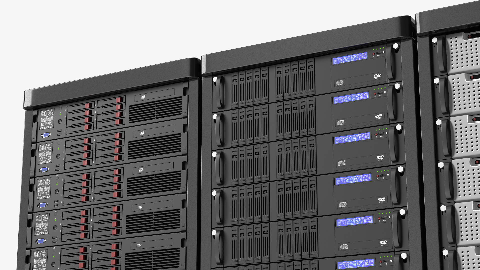 Data Center Server Racks 3D model