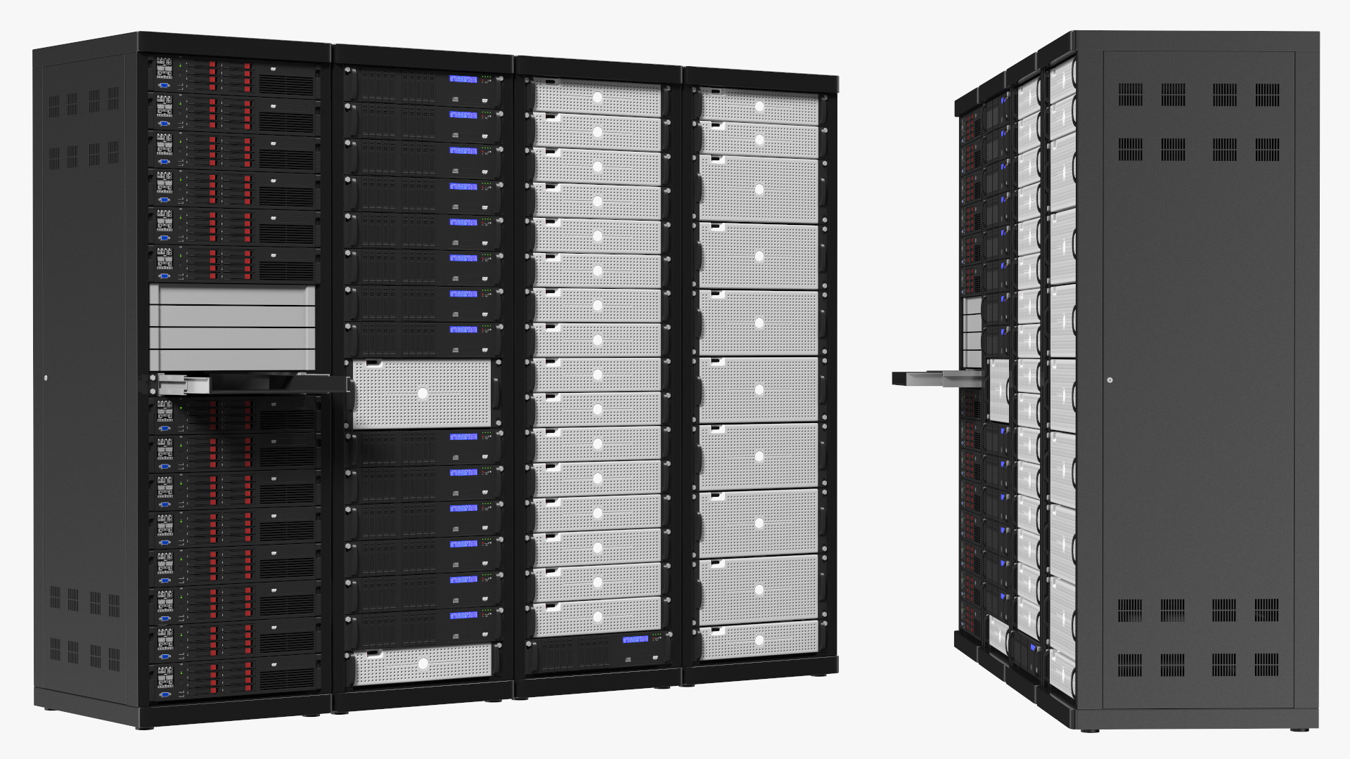 Data Center Server Racks 3D model