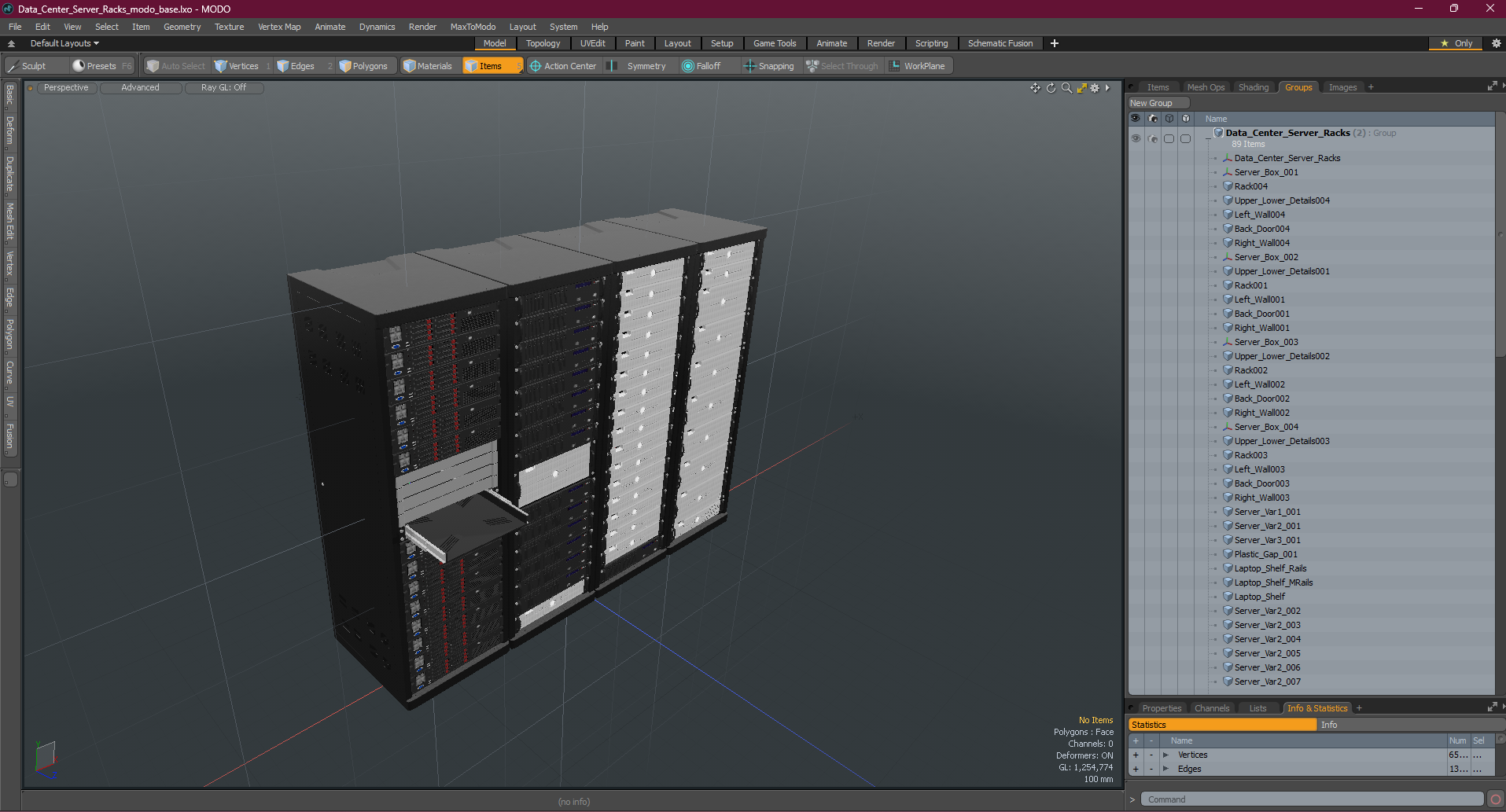 Data Center Server Racks 3D model