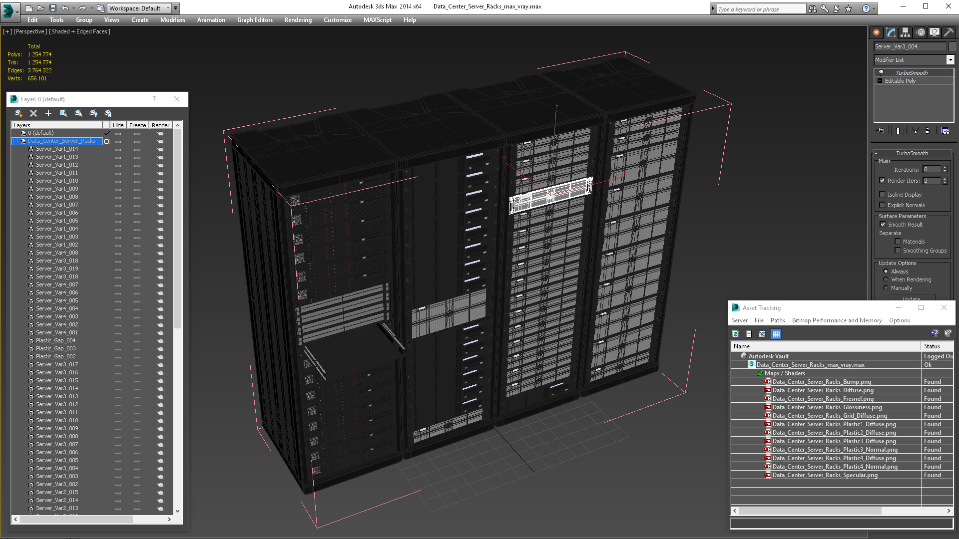 Data Center Server Racks 3D model