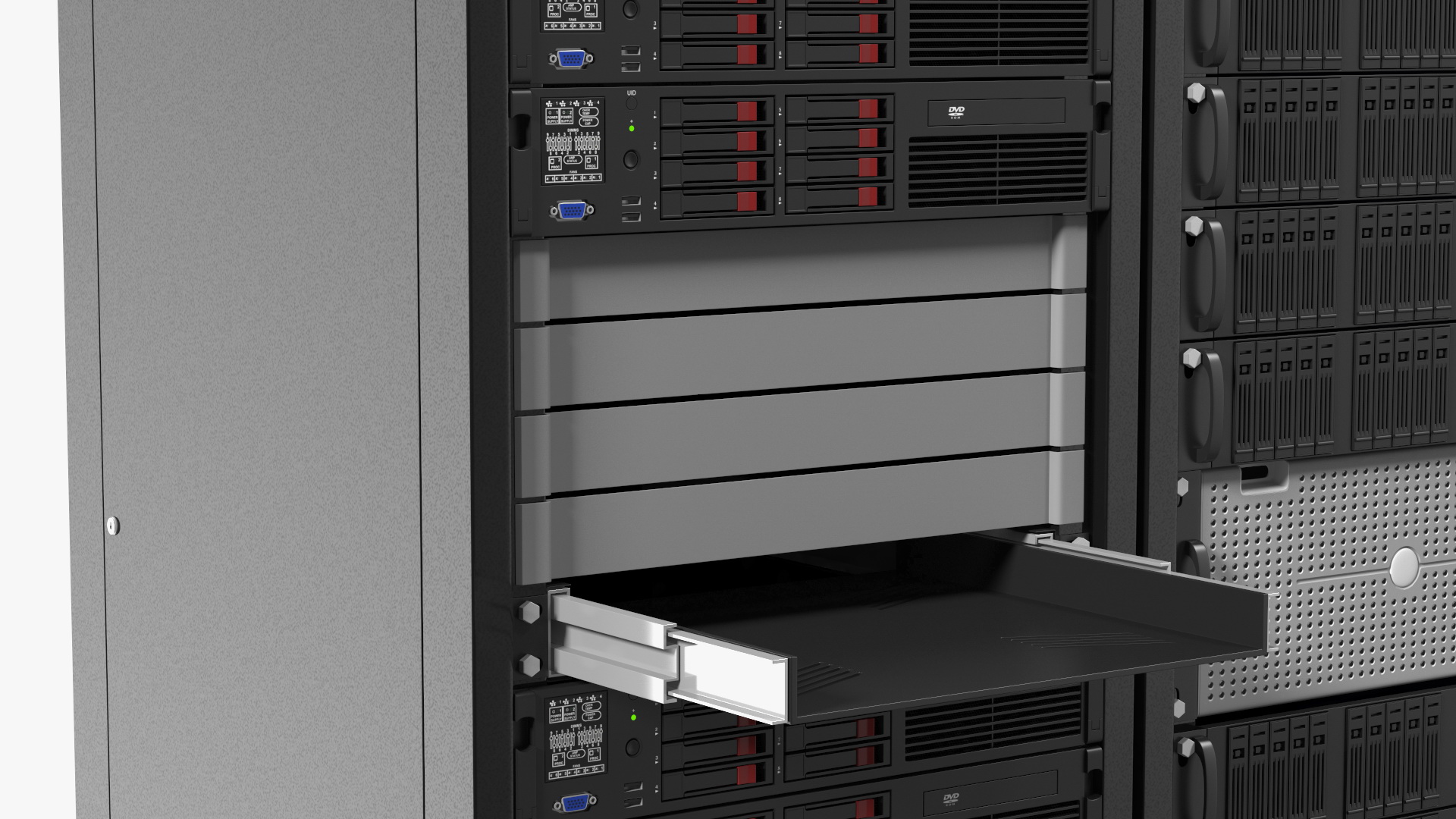 Data Center Server Racks 3D model