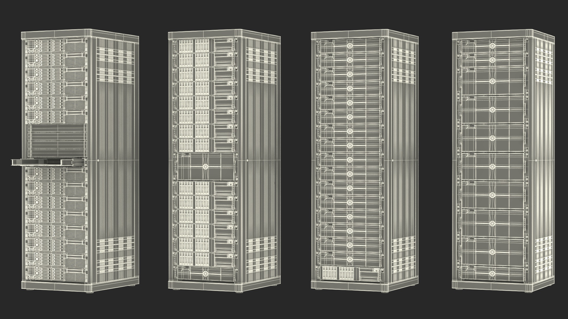 Data Center Server Racks 3D model