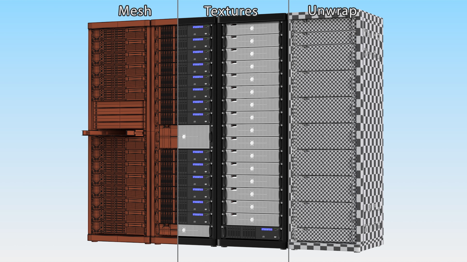 Data Center Server Racks 3D model