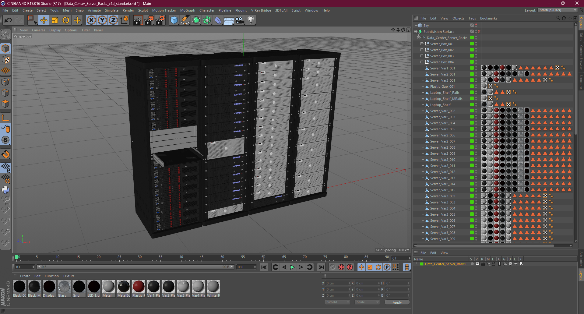 Data Center Server Racks 3D model