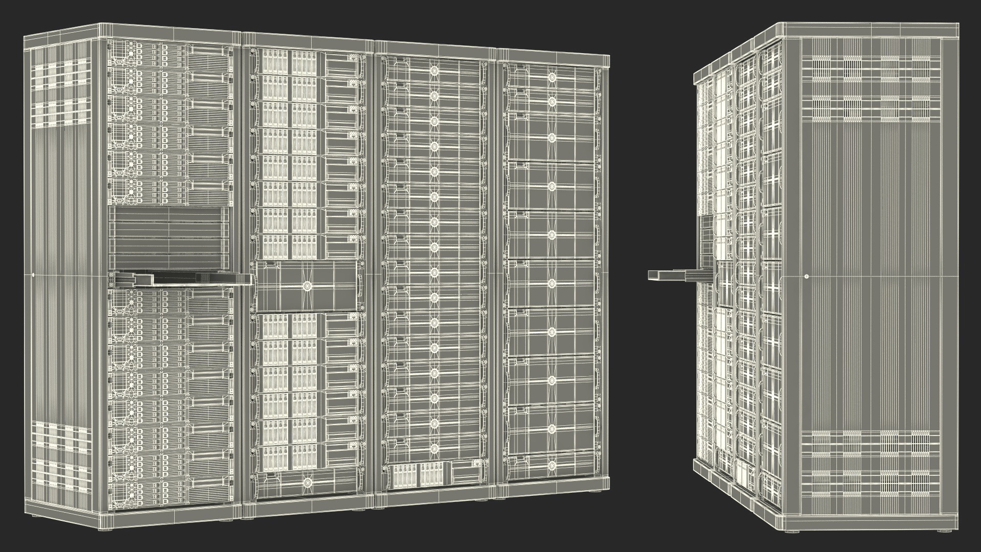 Data Center Server Racks 3D model