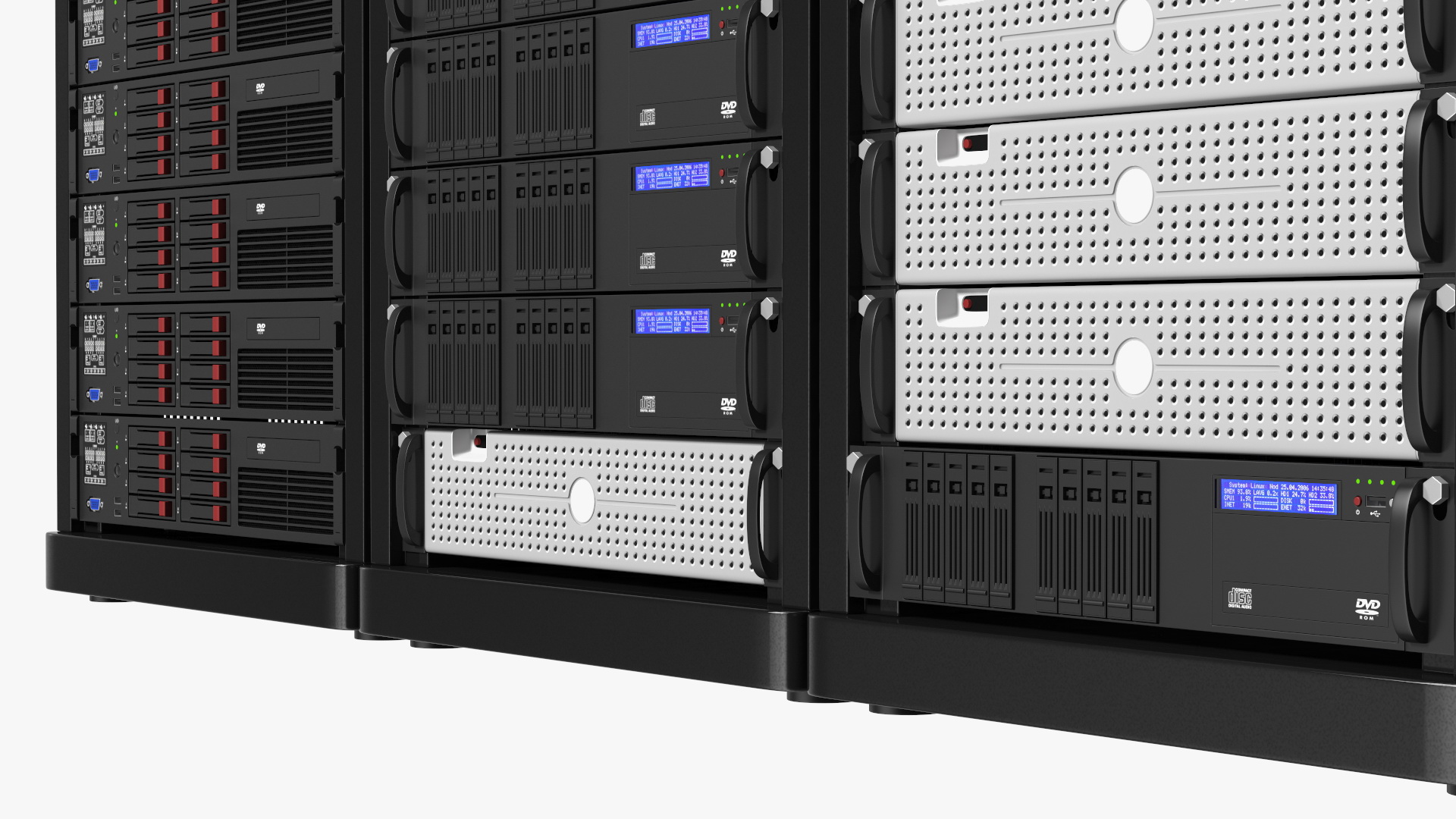 Data Center Server Racks 3D model
