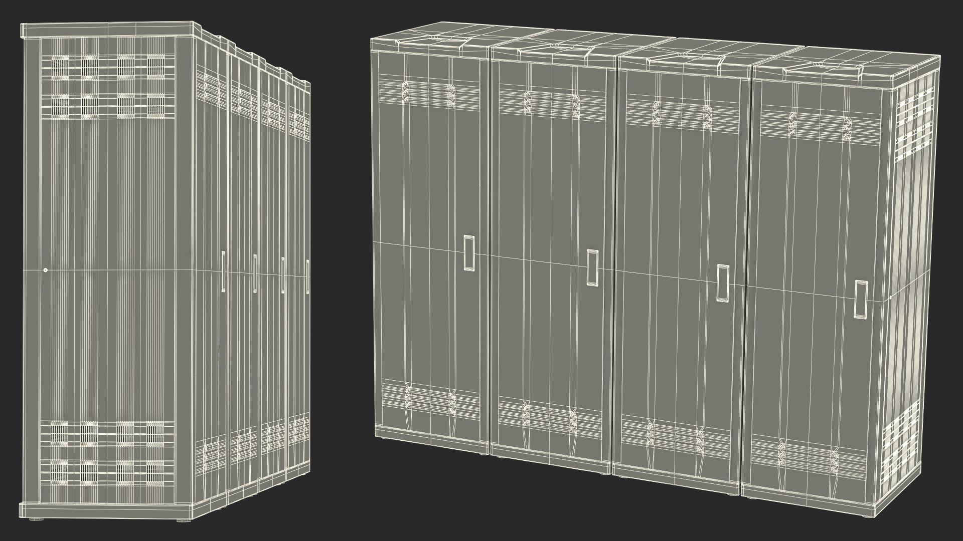 Data Center Server Racks 3D model