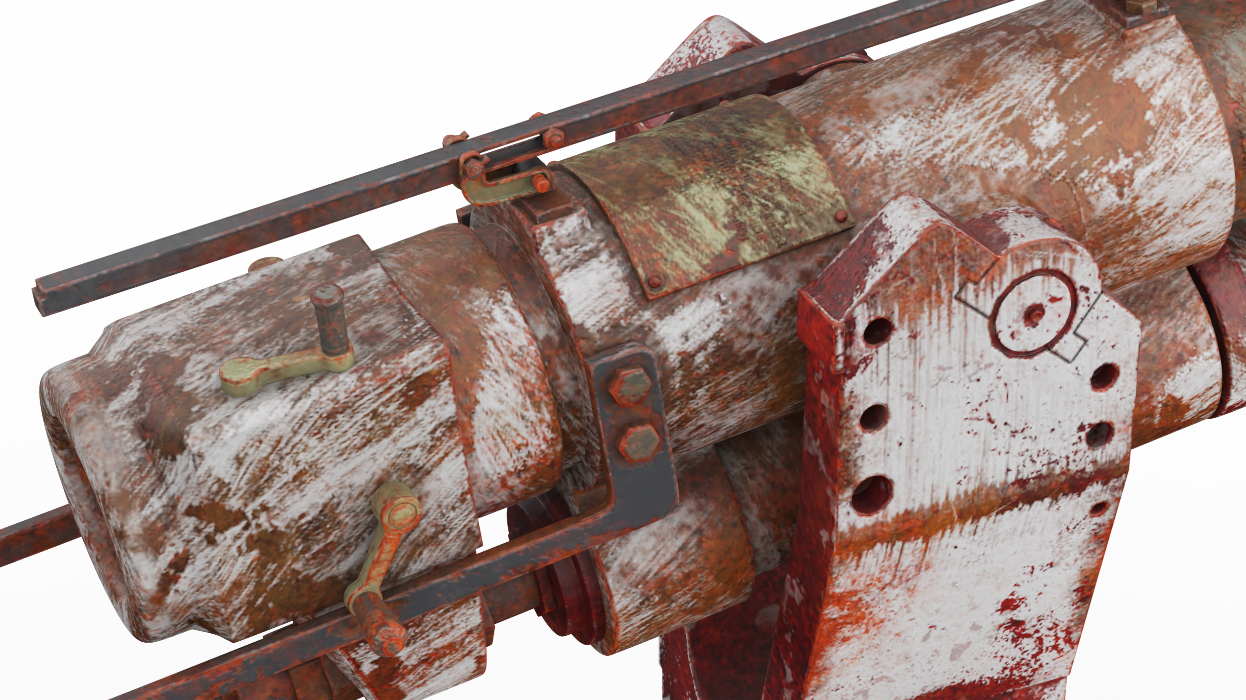 Harpoon Deck Cannon Aged 3D model