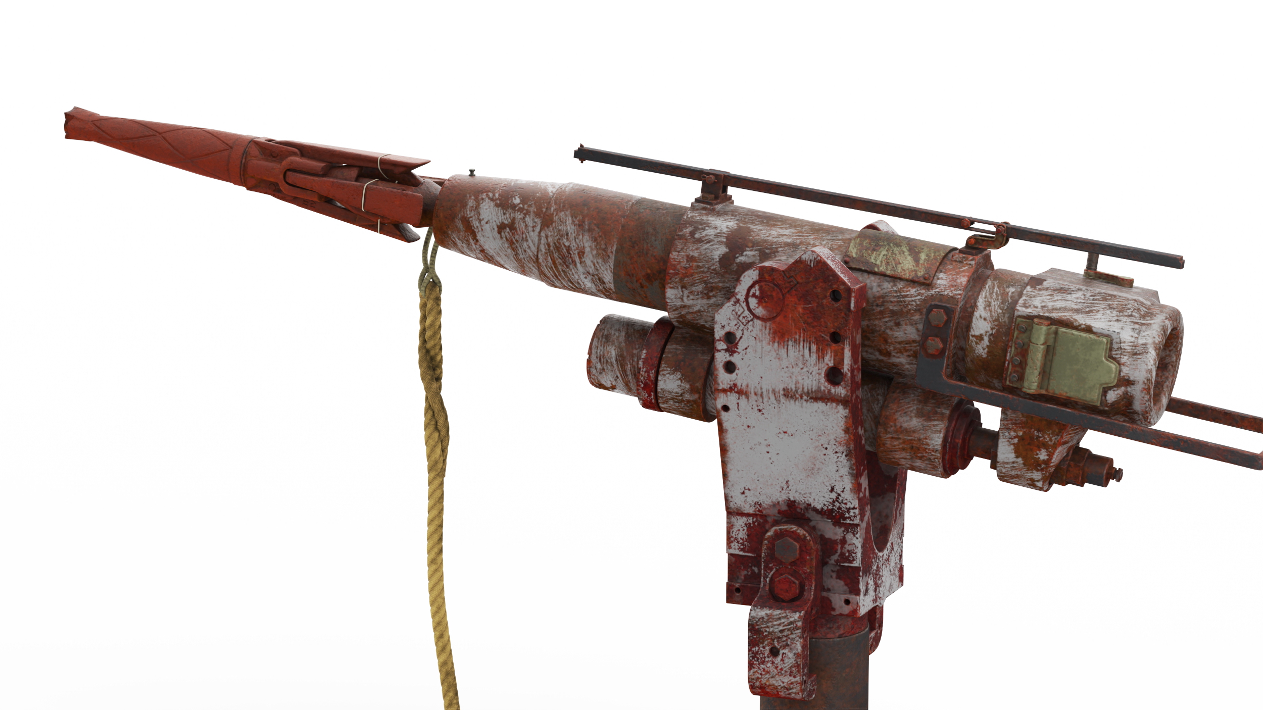 Harpoon Deck Cannon Aged 3D model