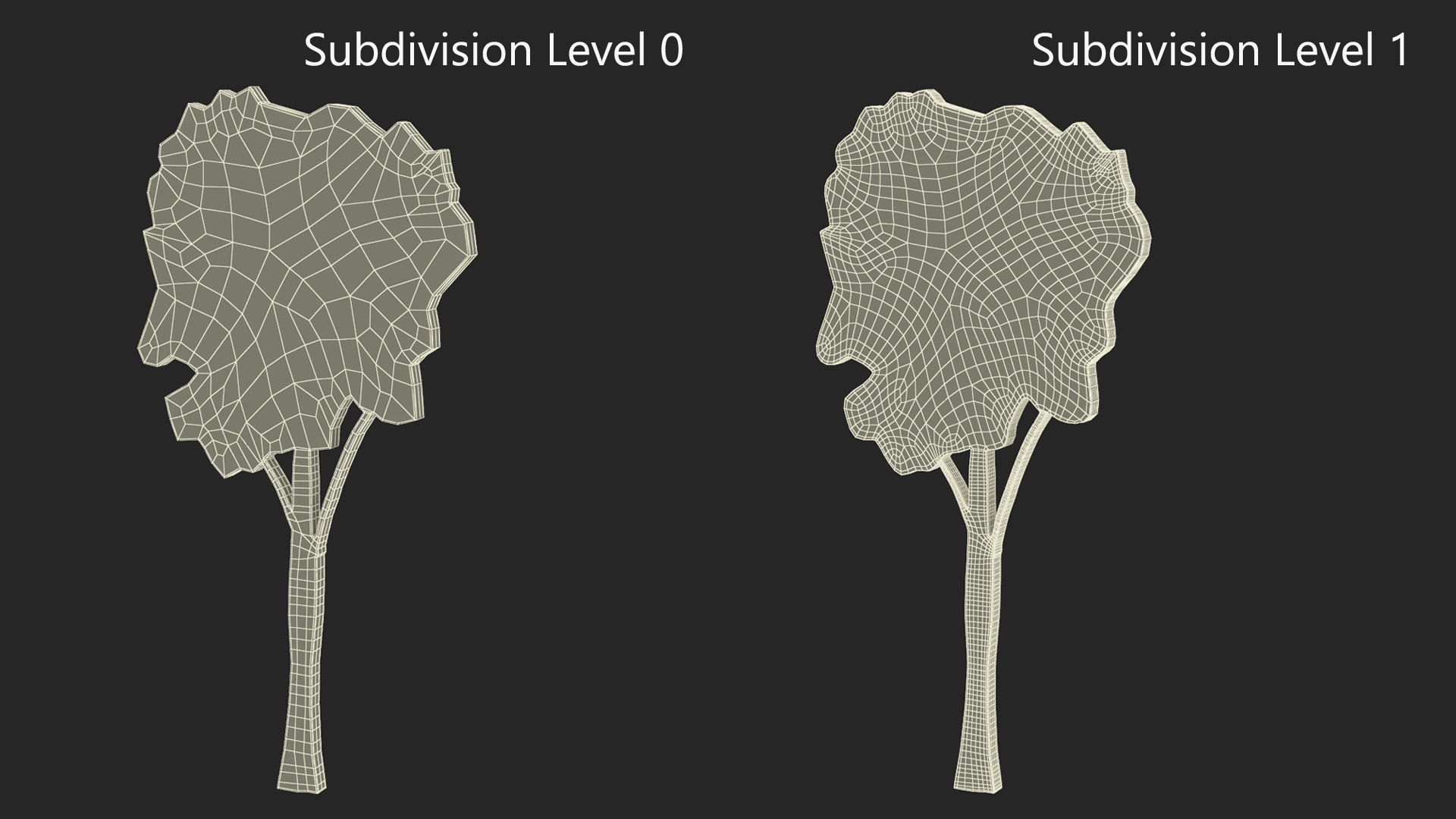 3D model High Tree Silhouette