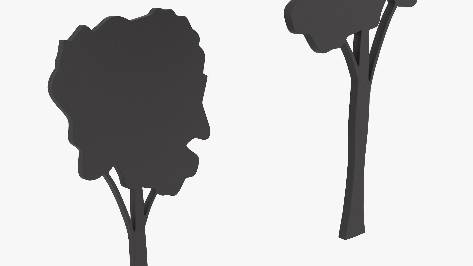 3D model High Tree Silhouette