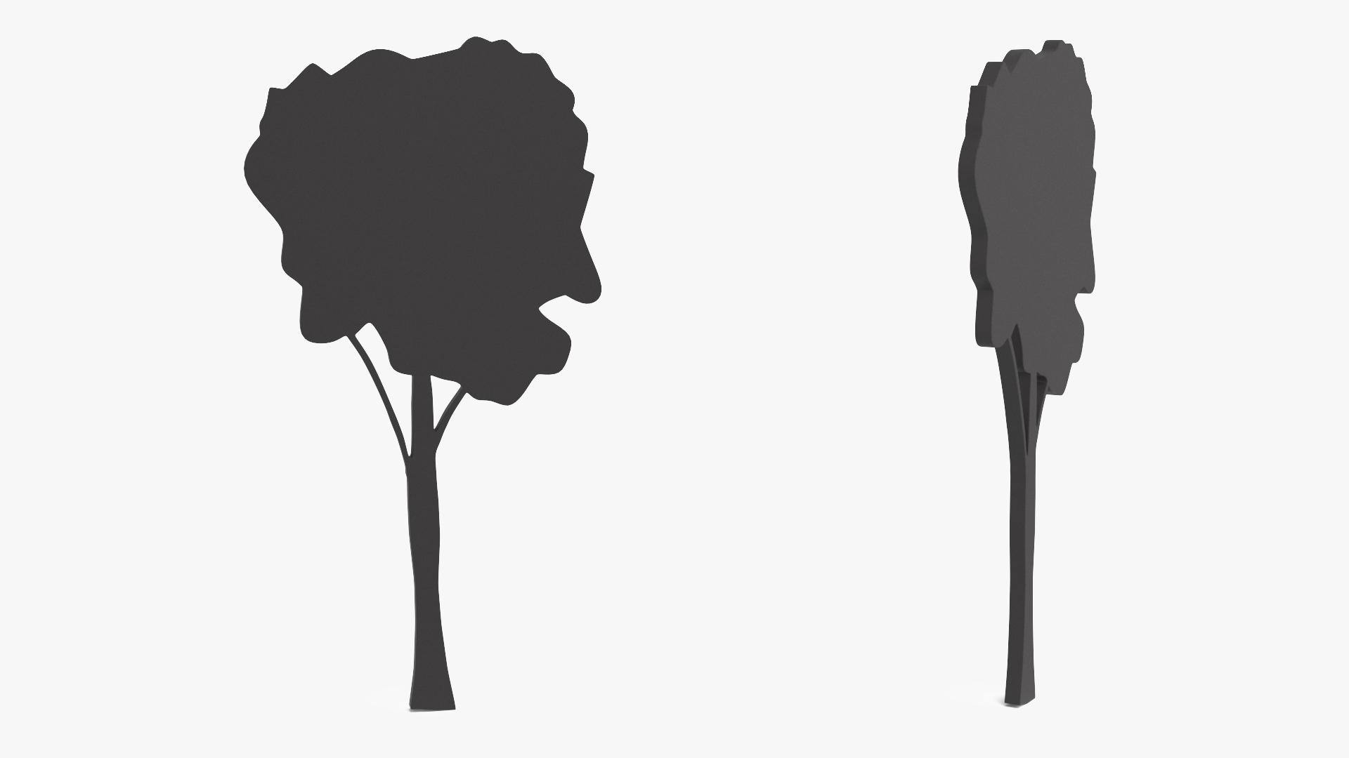 3D model High Tree Silhouette