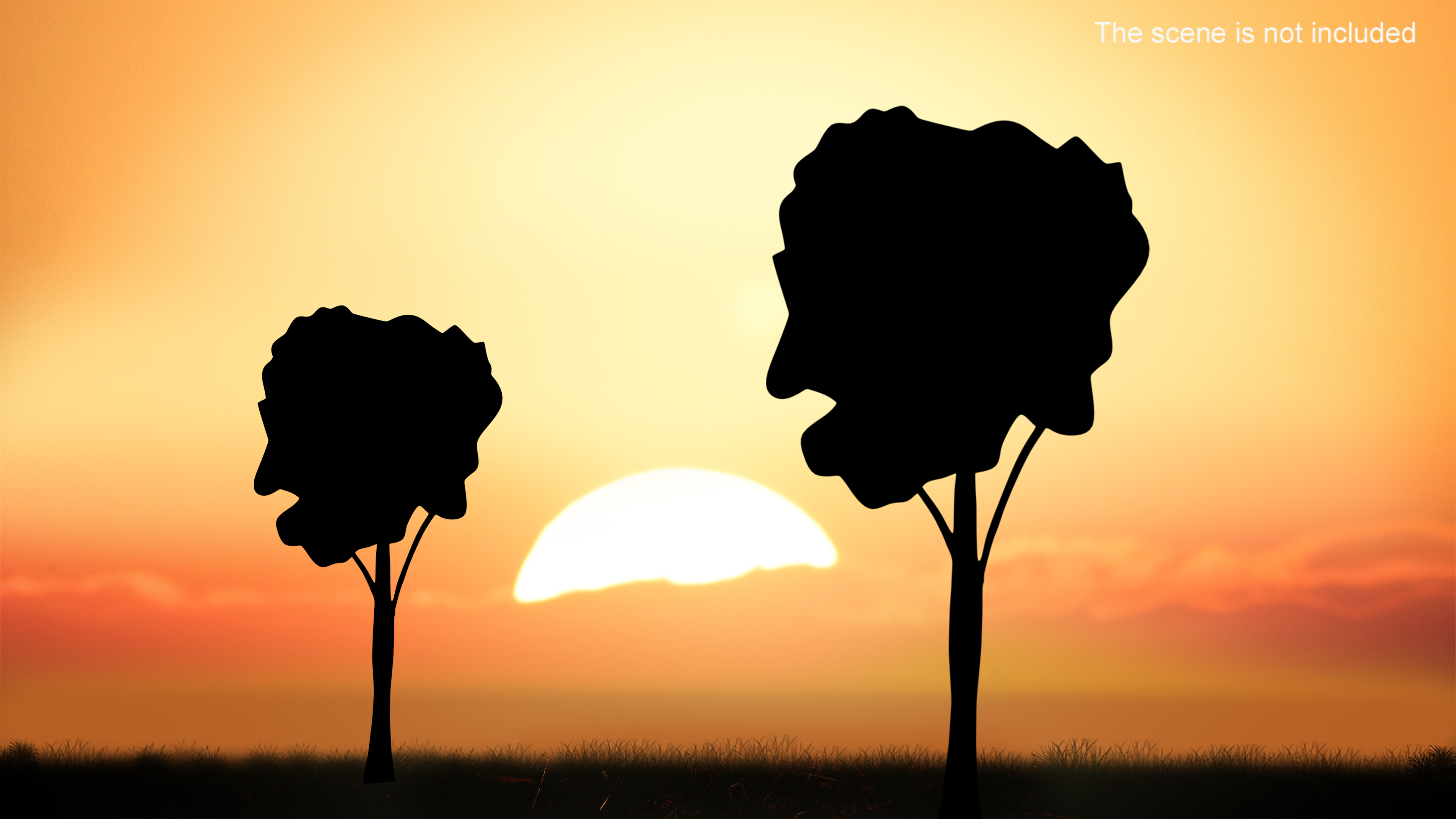 3D model High Tree Silhouette