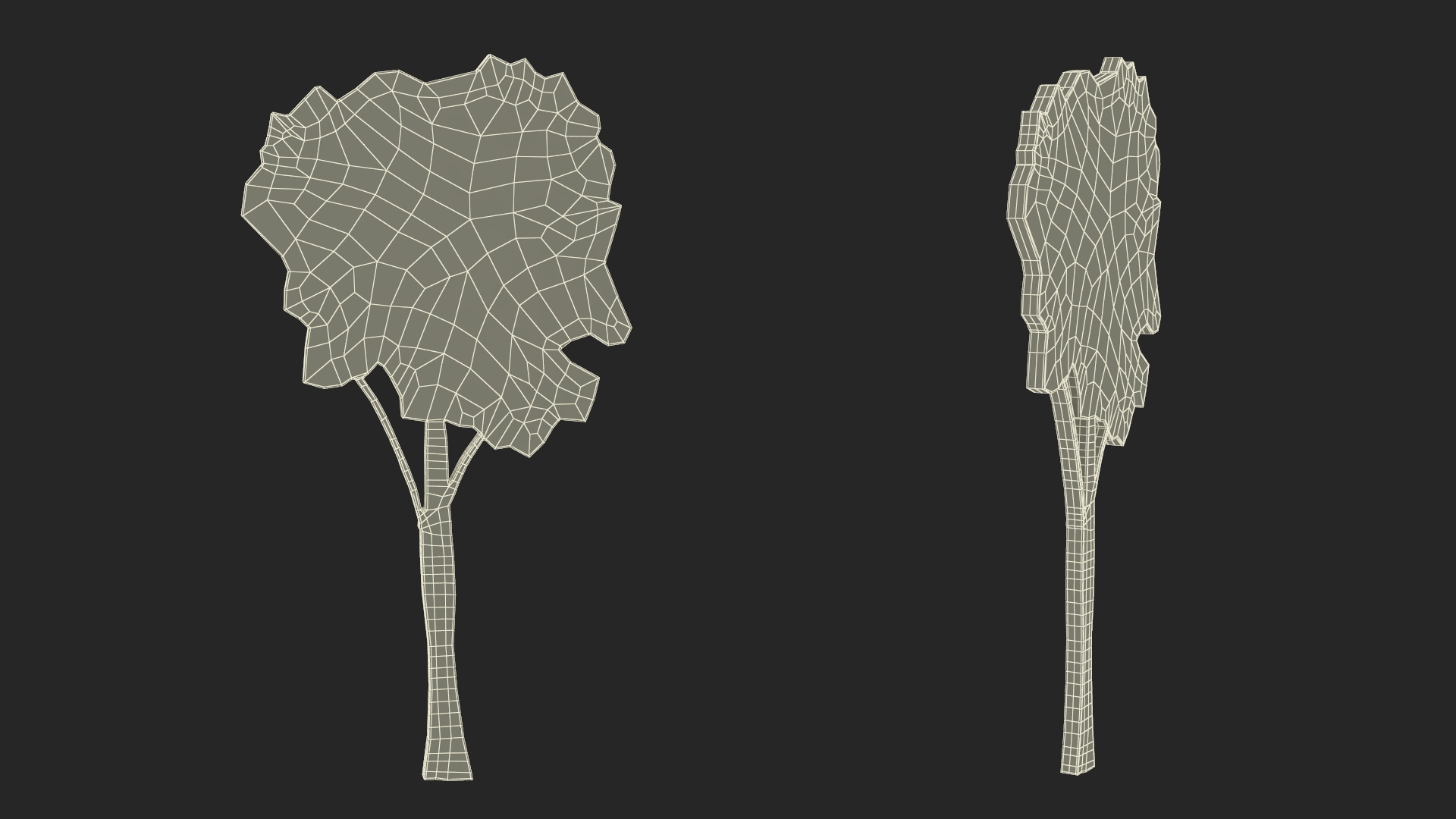 3D model High Tree Silhouette