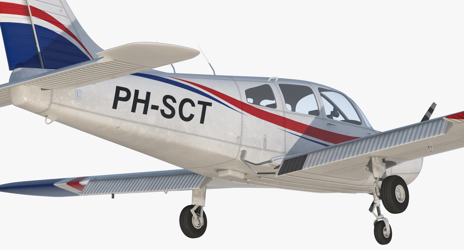 Aircraft Piper PA 28 161 Warrior II Rigged 3D