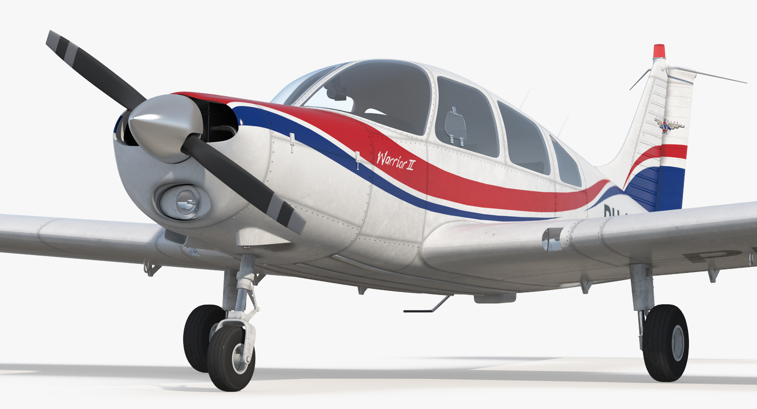 Aircraft Piper PA 28 161 Warrior II Rigged 3D