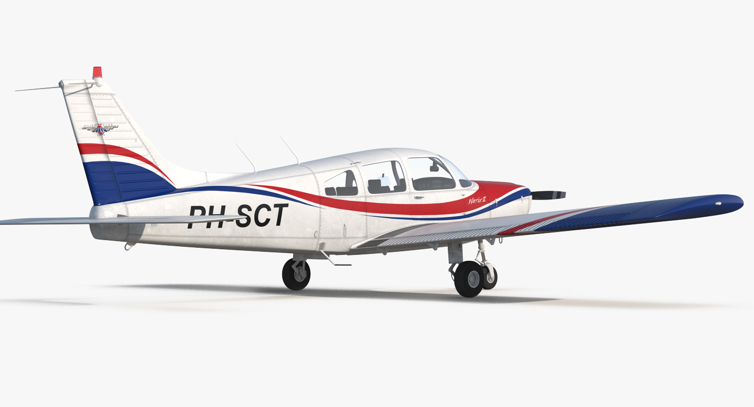 Aircraft Piper PA 28 161 Warrior II Rigged 3D