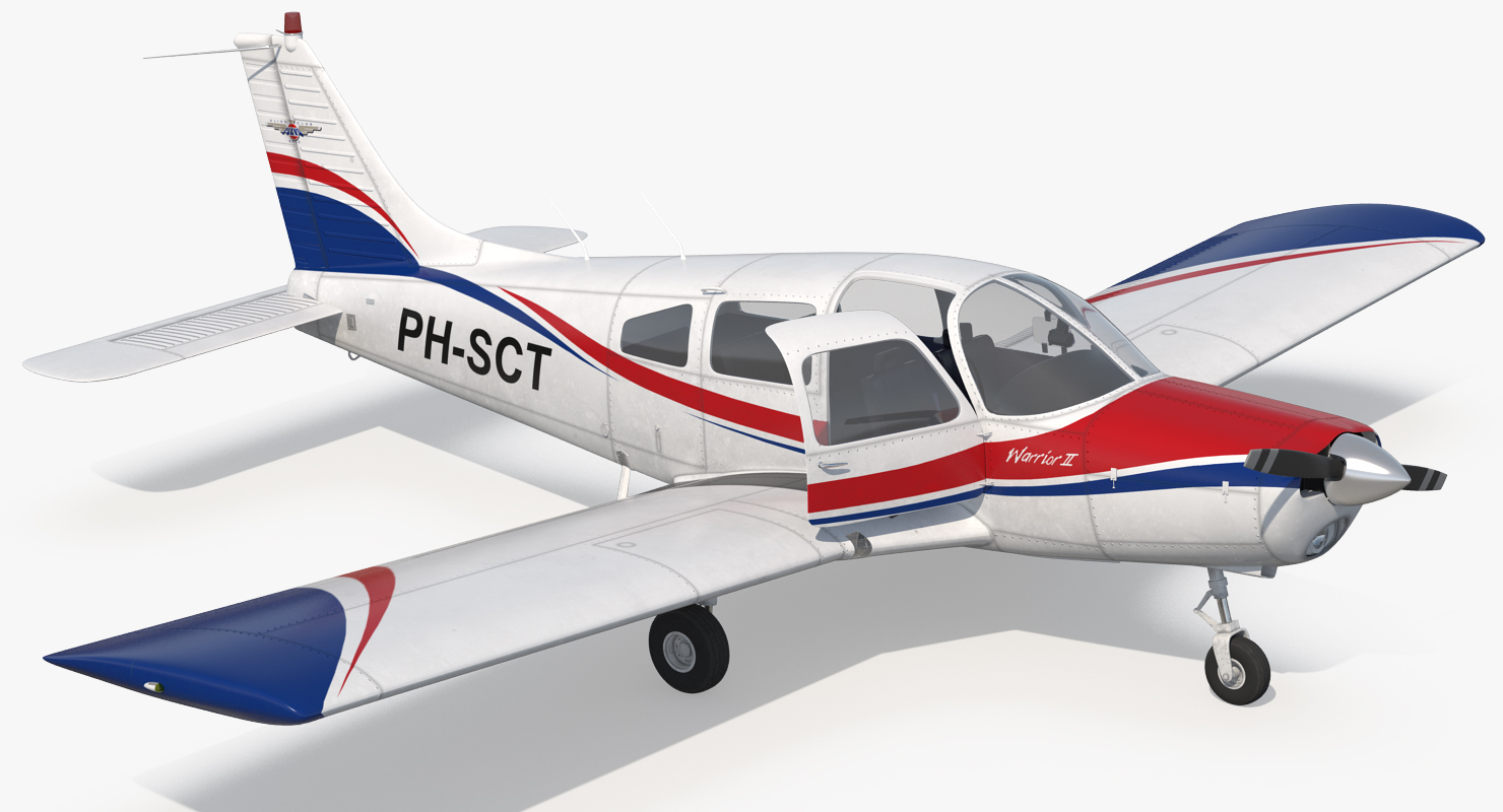 Aircraft Piper PA 28 161 Warrior II Rigged 3D