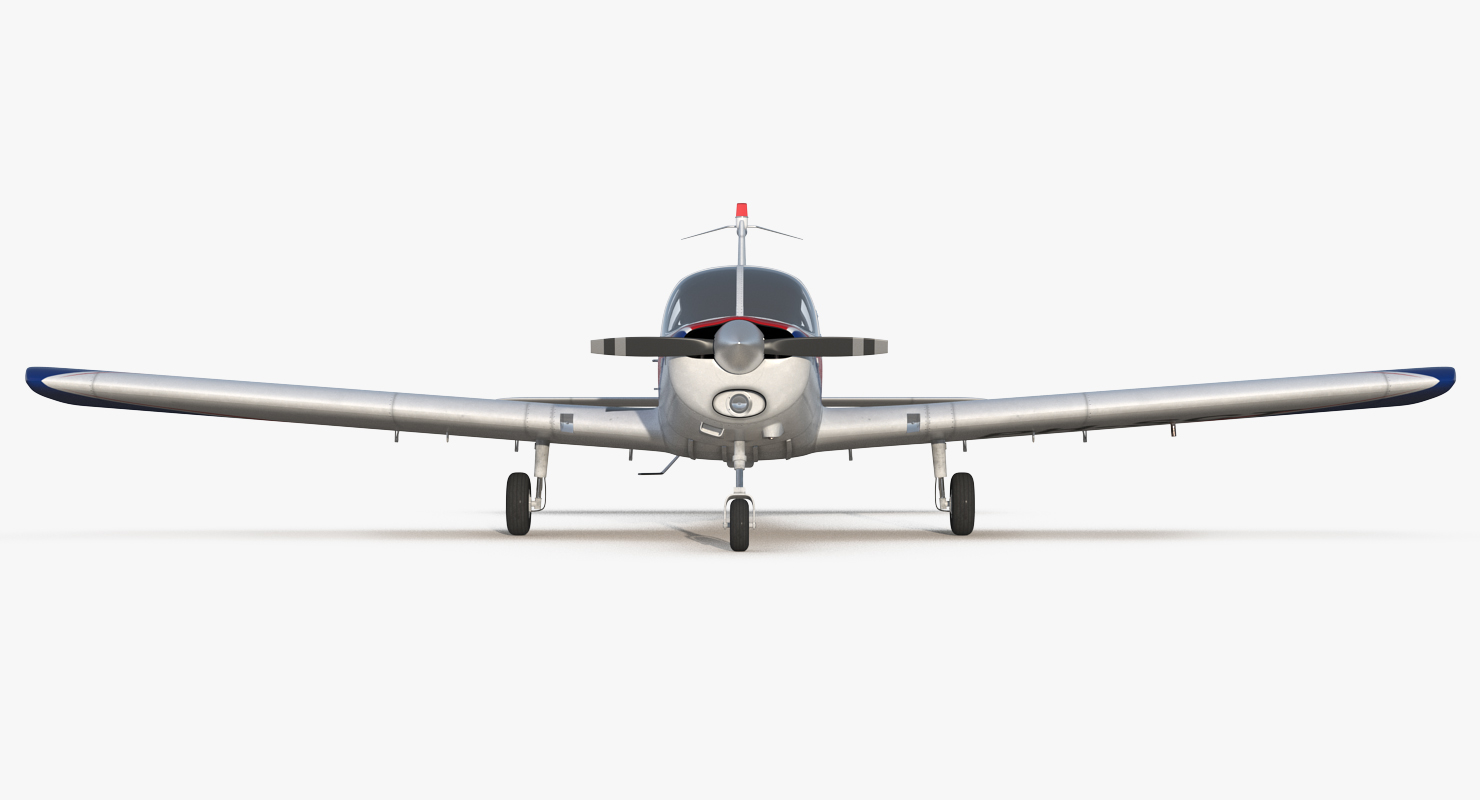 Aircraft Piper PA 28 161 Warrior II Rigged 3D