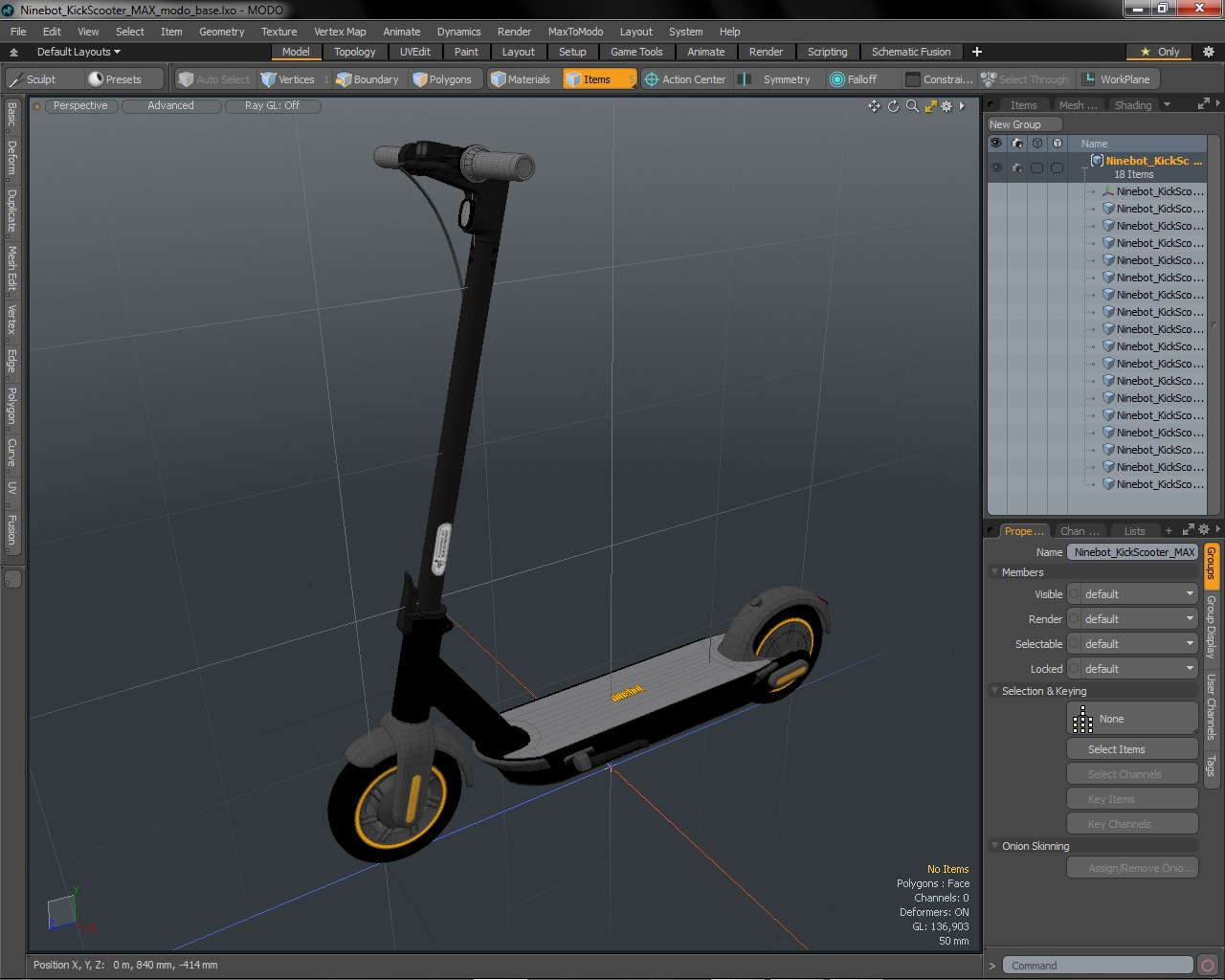 3D Ninebot KickScooter MAX model