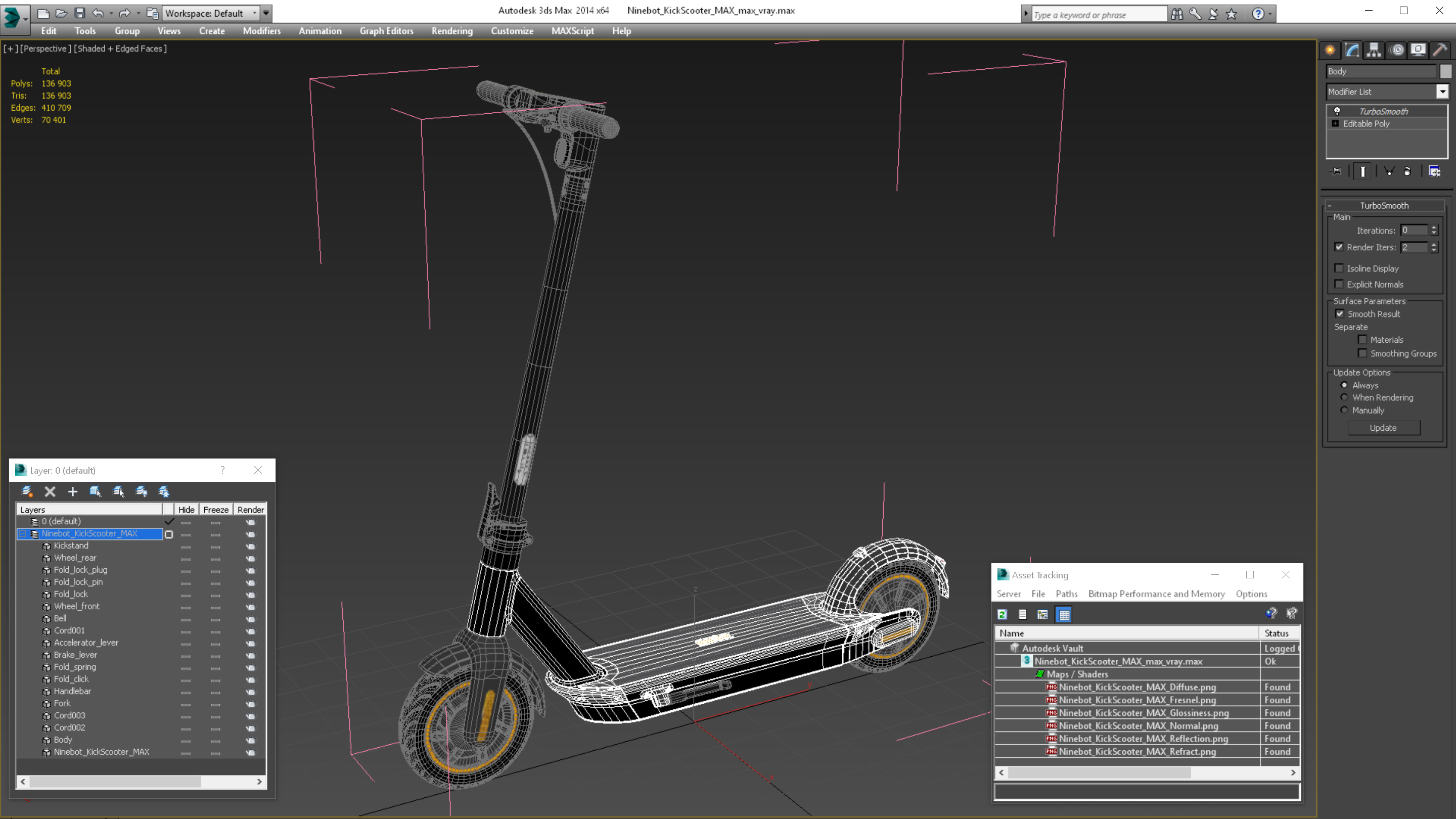 3D Ninebot KickScooter MAX model