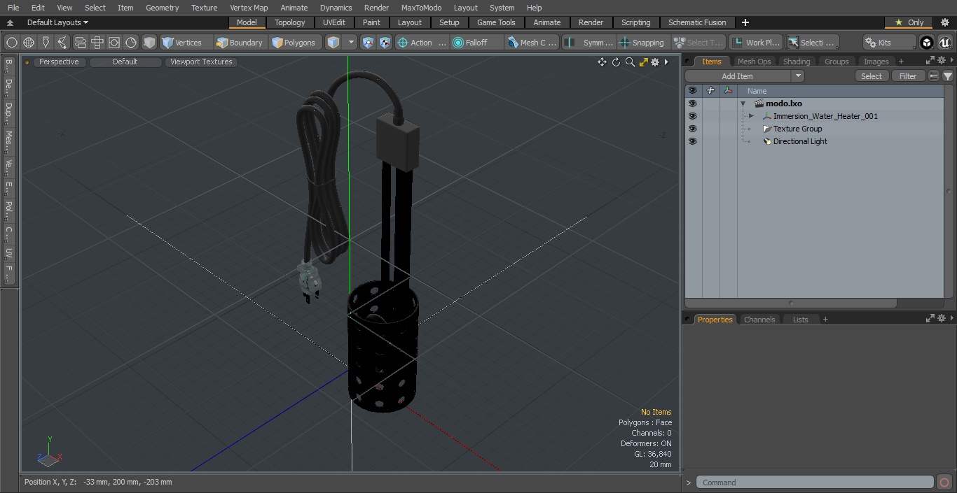 Immersion Water Heater 3D